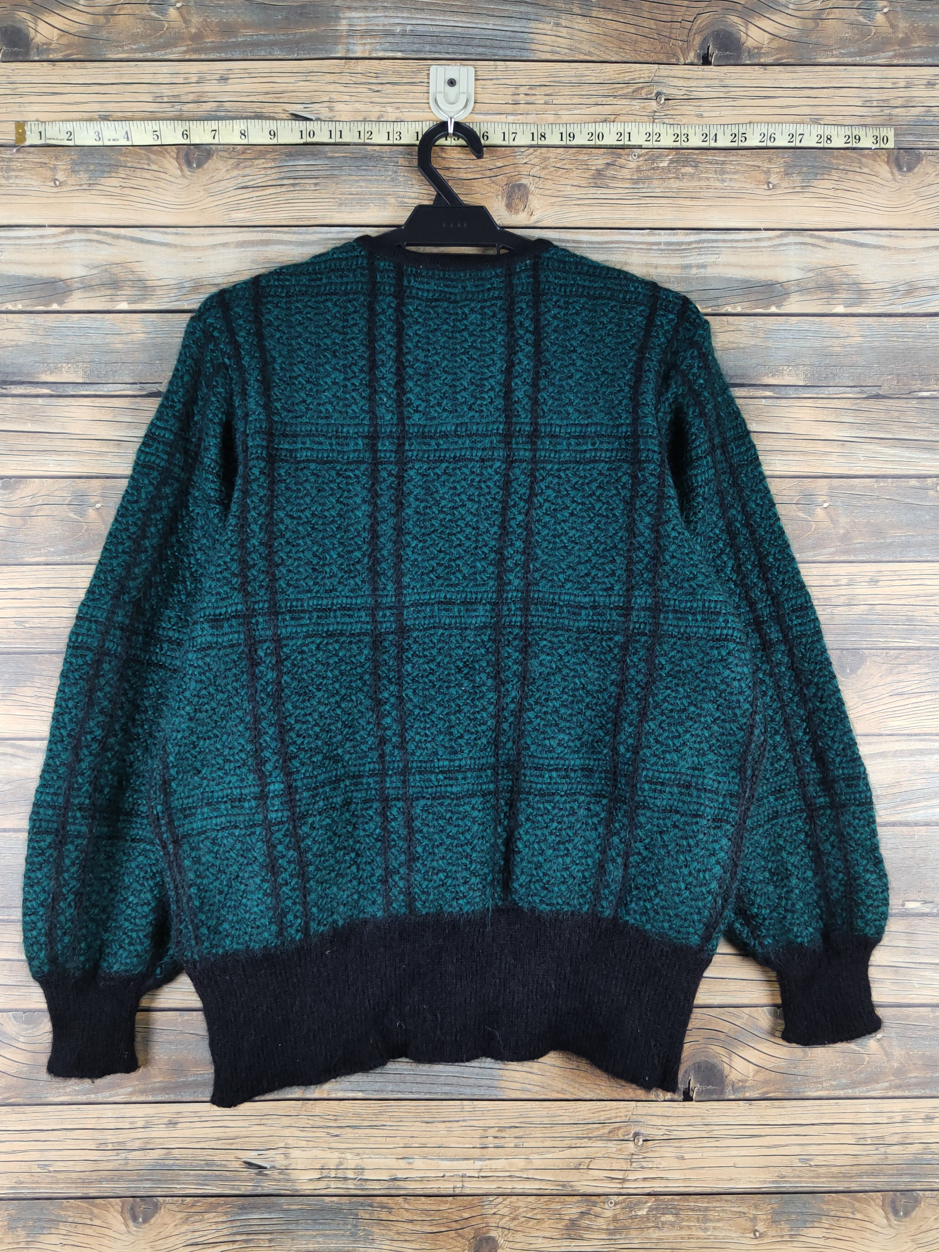 Homespun Knitwear Piare Black Green Knitwear Cardigan #W1941 Size M / US 6-8 / IT 42-44 - 7 Thumbnail