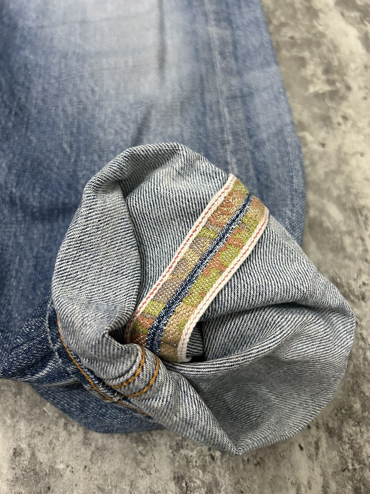 Japanese Brand HBNS Japan Selvedge Distressed Jeans Size US 34 / EU 50 - 9 Thumbnail