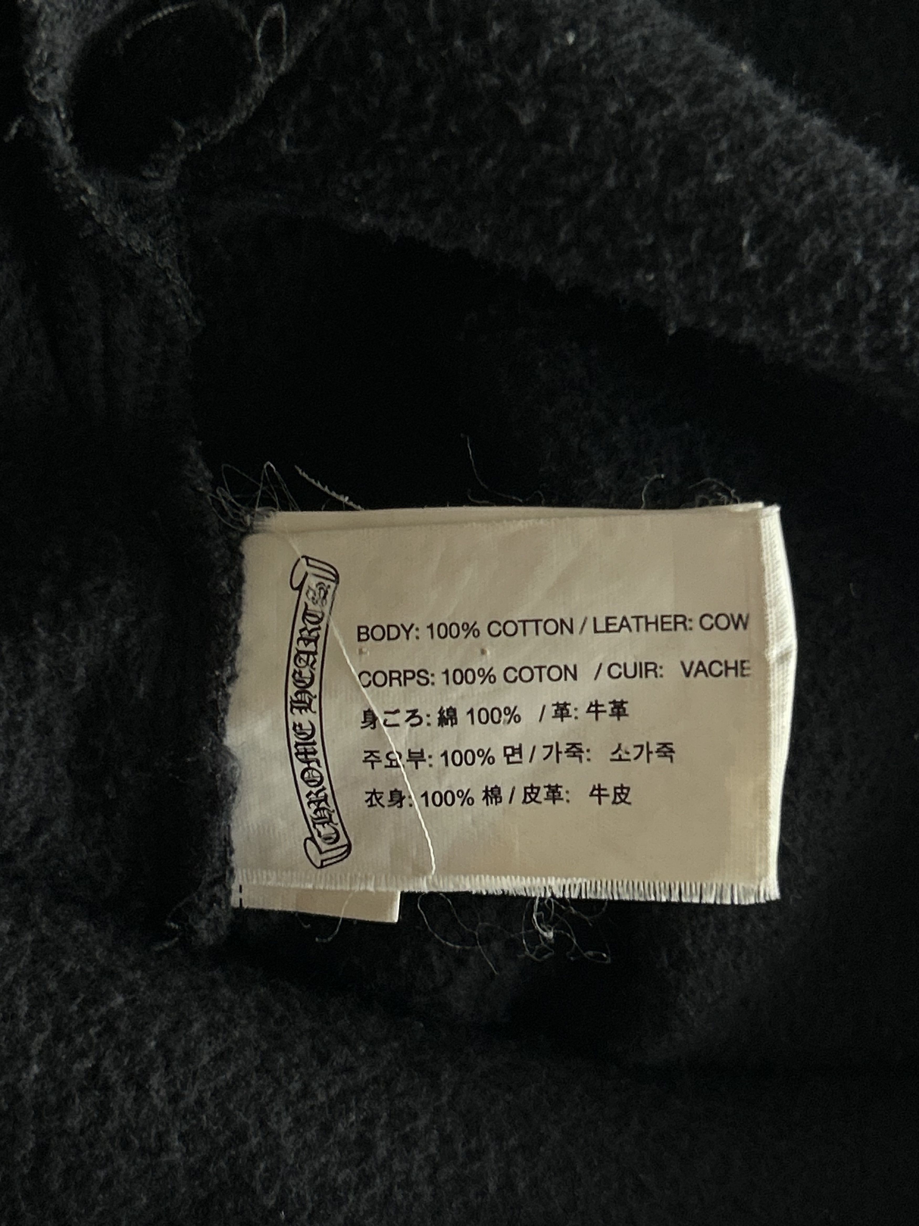Chrome Hearts Chrome Hearts Black Leather Triple Cross Patch Hoodie Size US S / EU 44-46 / 1 - 3 Thumbnail
