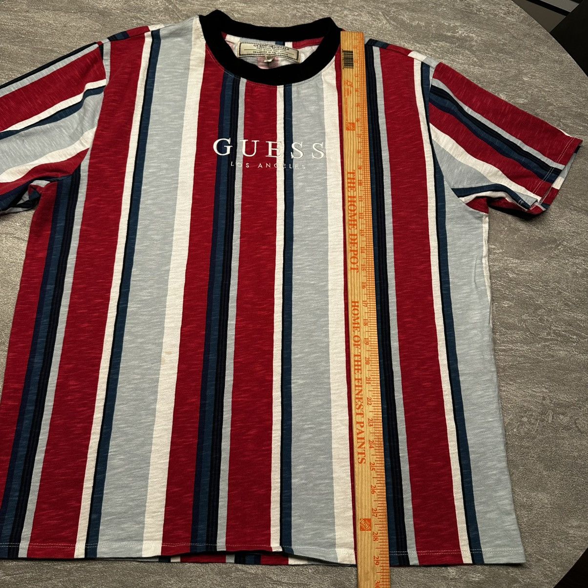 Guess Guess USA Los Angeles striped T-shirt streetwear y2k Size US XL / EU 56 / 4 - 6 Thumbnail