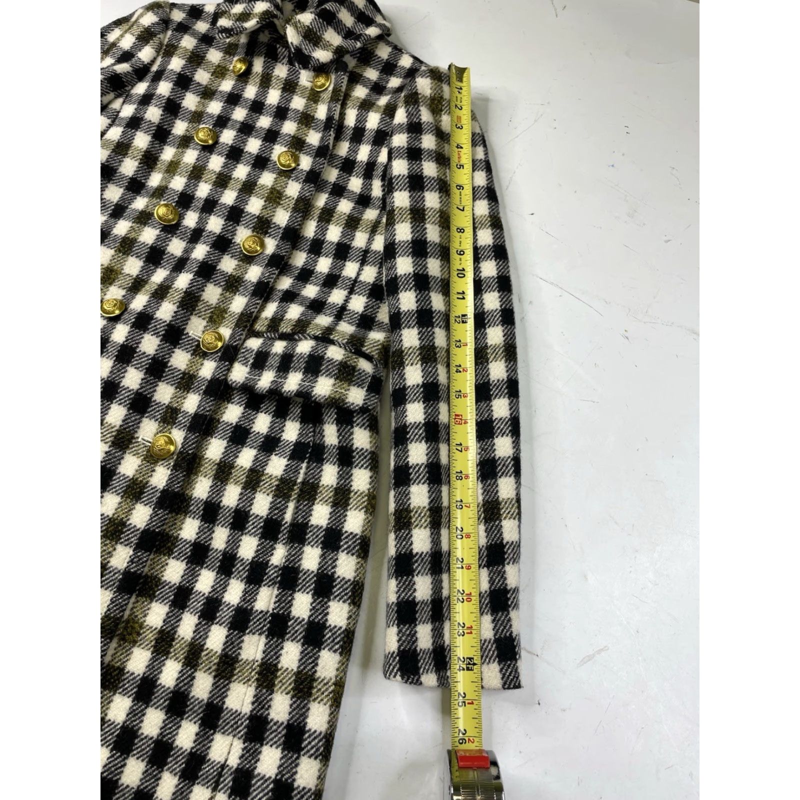 J.Crew J.CREW Plaid Wool Coat Long 100% Wool Multicolor 0 Women’s Size 0 Buttons Metal Pea Coat Modern Style Size XS / US 0-2 / IT 36-38 - 6 Thumbnail