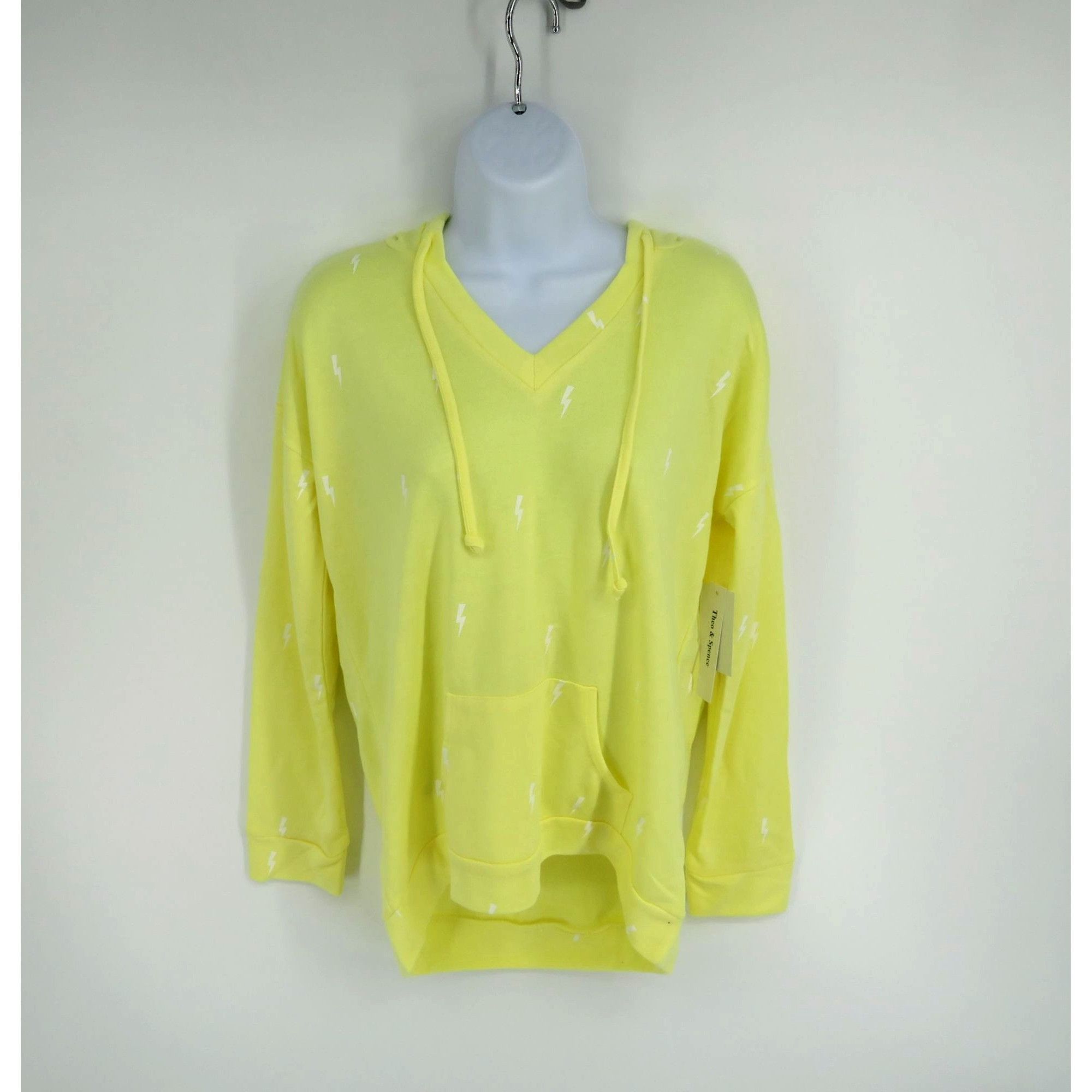 Other Theo & Spence Women's Small Yellow V-Neck Lightweight Pullov Size S / US 4 / IT 40 - 1 Thumbnail