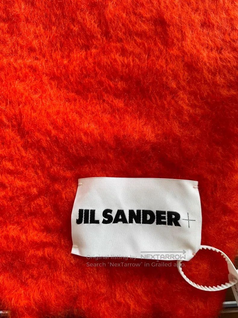 Jil Sander Jil Sander Fall fringed appliquéd mohair-blend scarf Size ONE SIZE - 2 Thumbnail