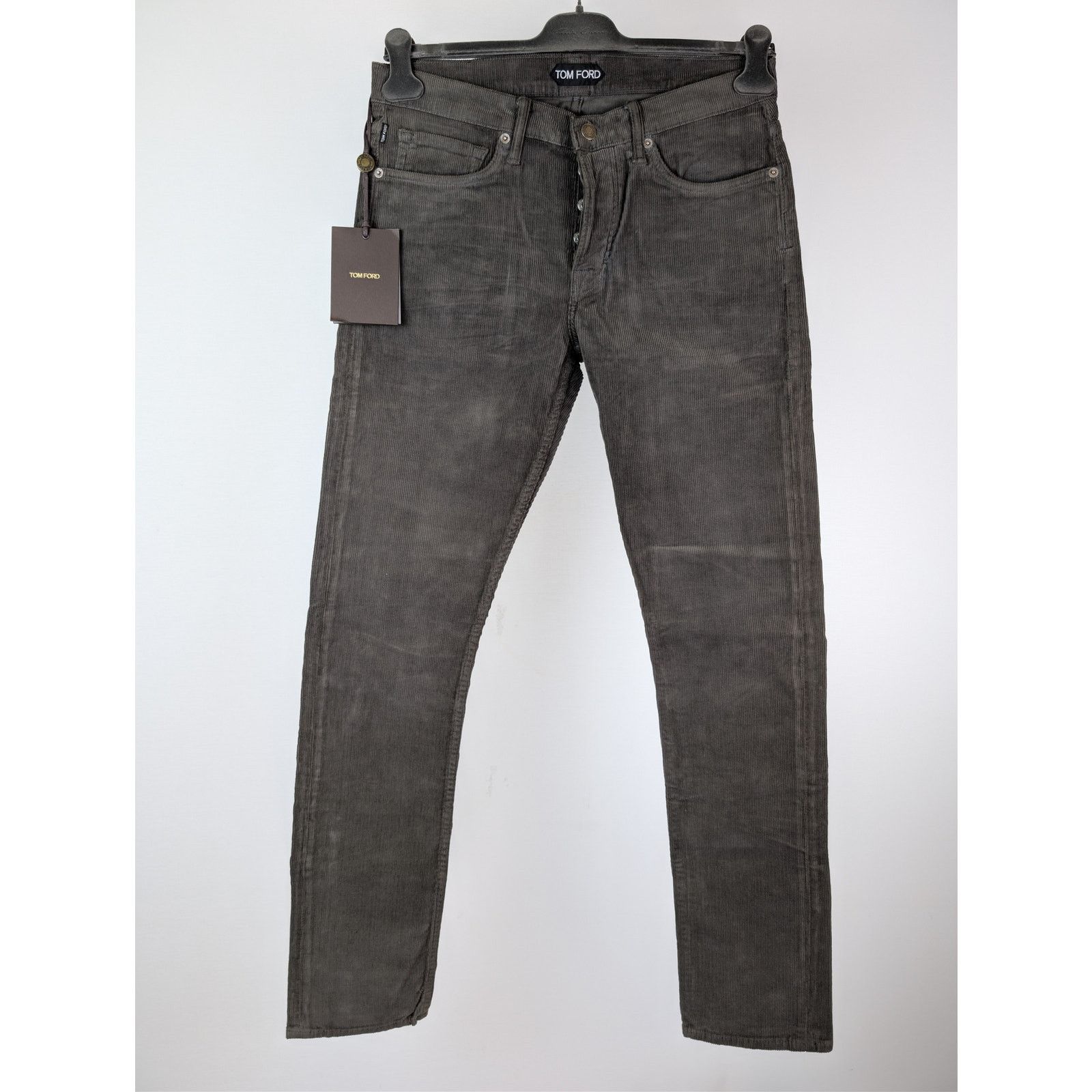 Tom Ford o1rshd1 Slim Fit Denim Jeans in Charcoal Size US 32 / EU 48 - 9 Thumbnail