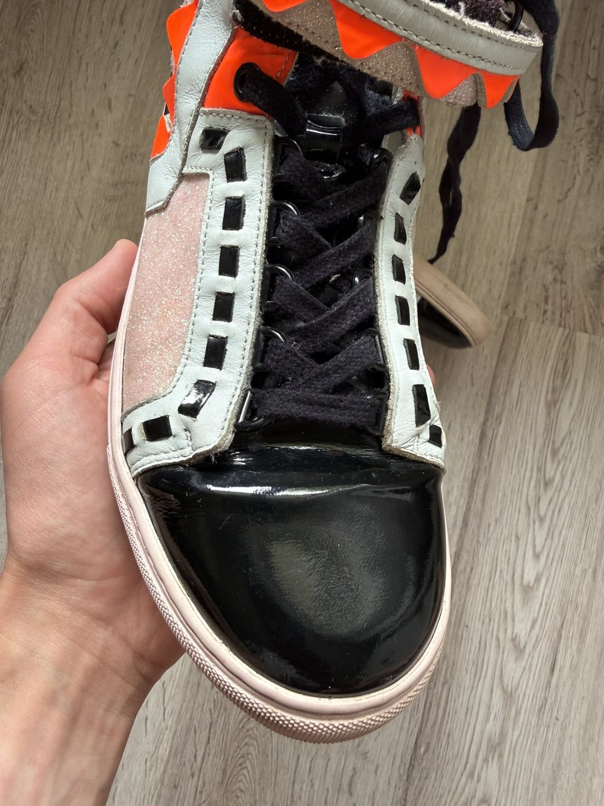 Sophia Webster Sophia Webster Fantasy Wing High Top Sneakers Neon Glitter Size US 9 / IT 39 - 5 Thumbnail