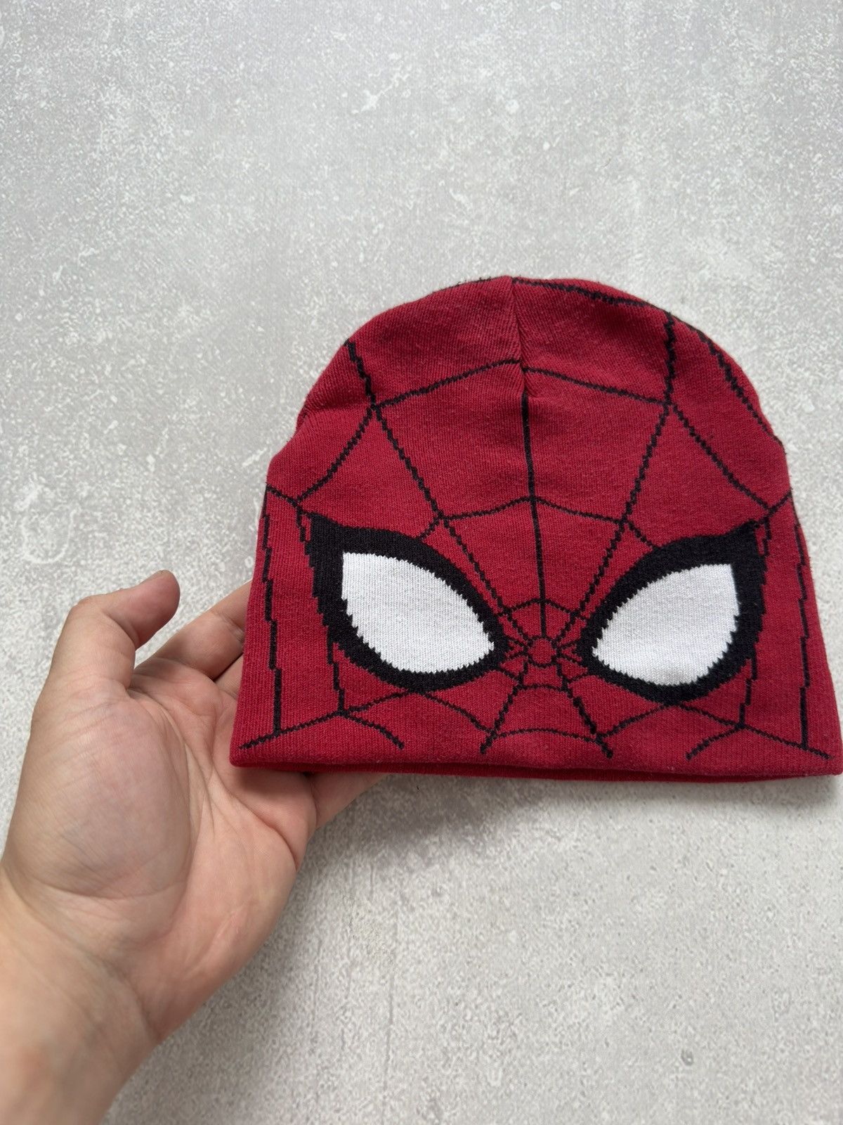 Marvel Comics Spider Man Y2K Marvel Big Logo Eye Beanie Hats One Size Size ONE SIZE - 4 Thumbnail