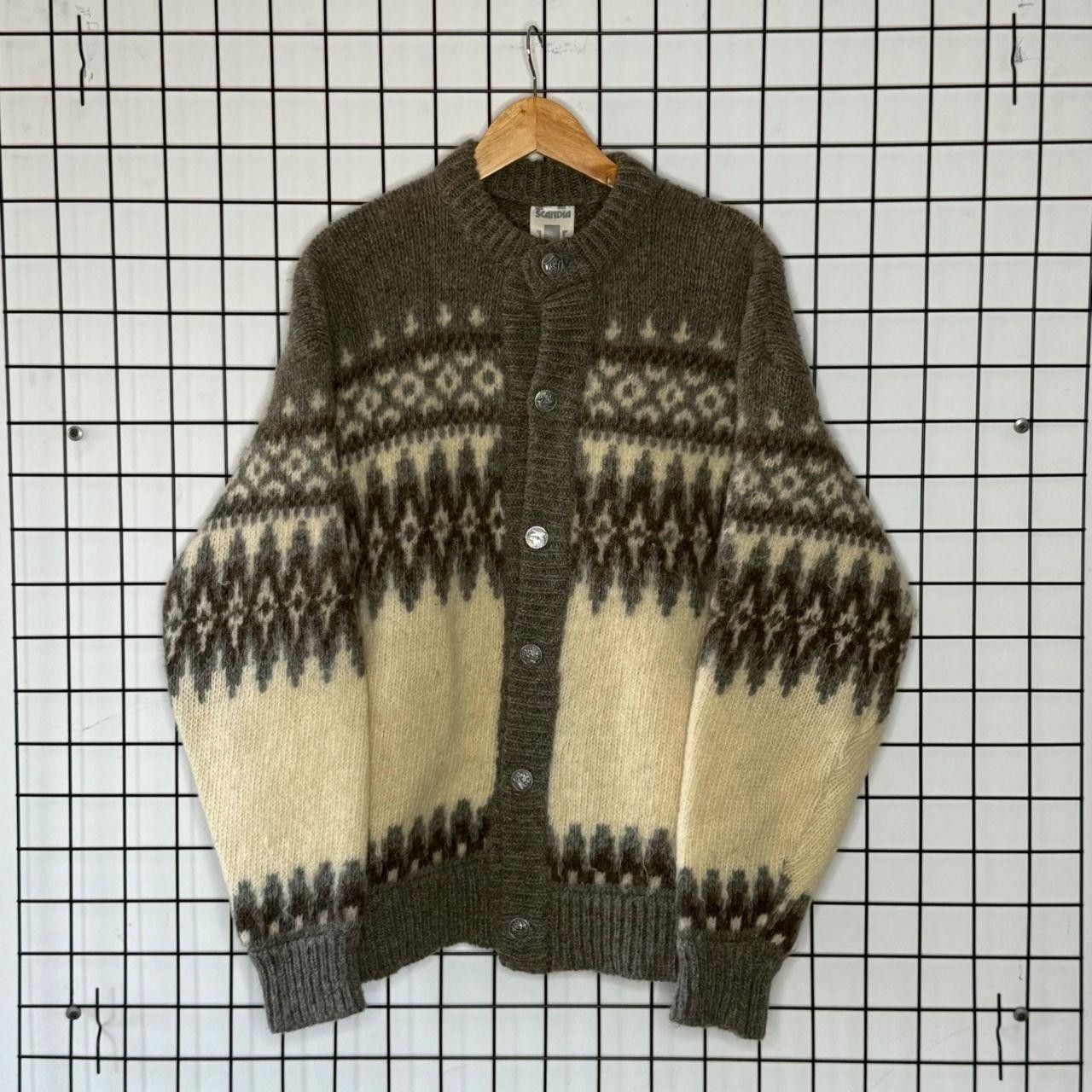 Vintage Vintage 90s Oversize Sweater Norway Style Pure Wool Size US L / EU 52-54 / 3 - 1 Thumbnail