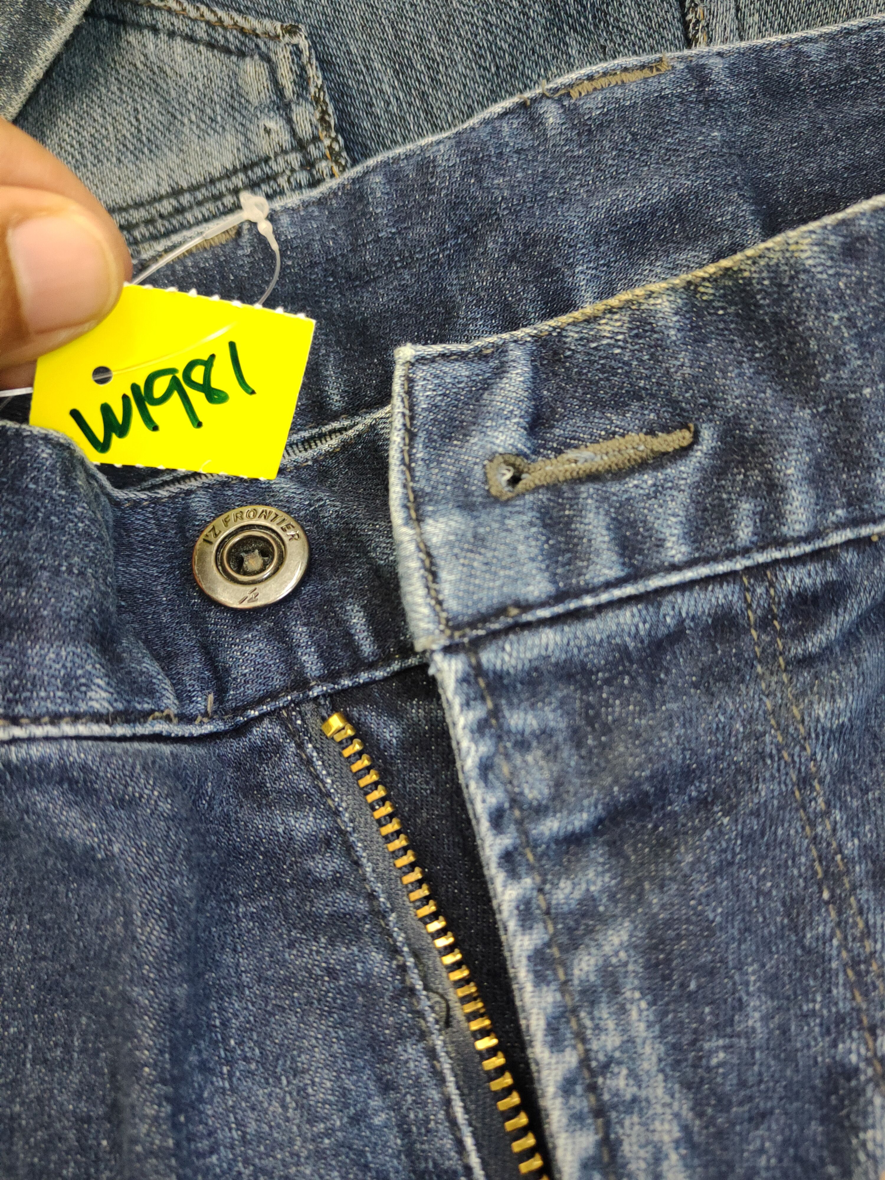 Japanese Brand I'z Frontier utility Distressed Ripped denim Jeans #W1981 Size US 30 / EU 46 - 18 Thumbnail