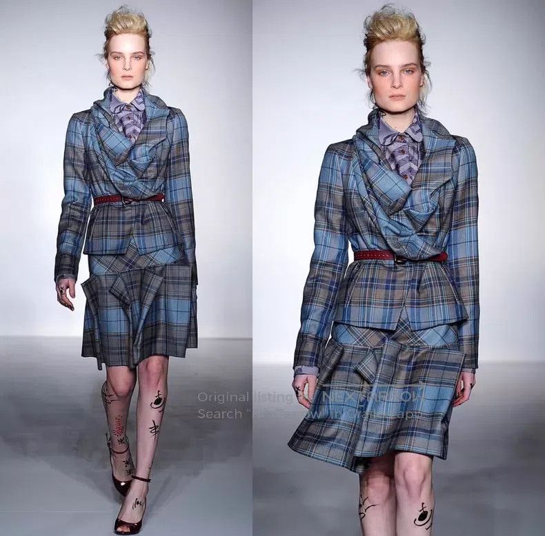Vivienne Westwood Vivienne Westwood Grey Blue Plaid Set Size M / US 6-8 / IT 42-44 - 2 Thumbnail