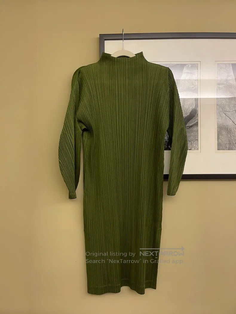 Issey Miyake Issey Miyake Green Asymmetric Dress Size L / US 10 / IT 46 - 1 Thumbnail