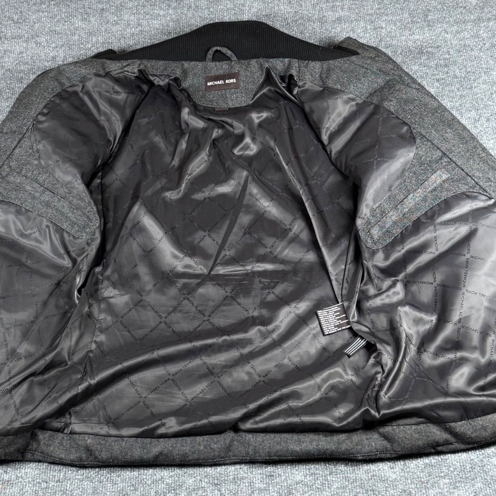 Michael Kors Michael Kors Mens Large Military Jacket Wool Blend Tweed Coat Zip Snap Casual Size US L / EU 52-54 / 3 - 2 Thumbnail