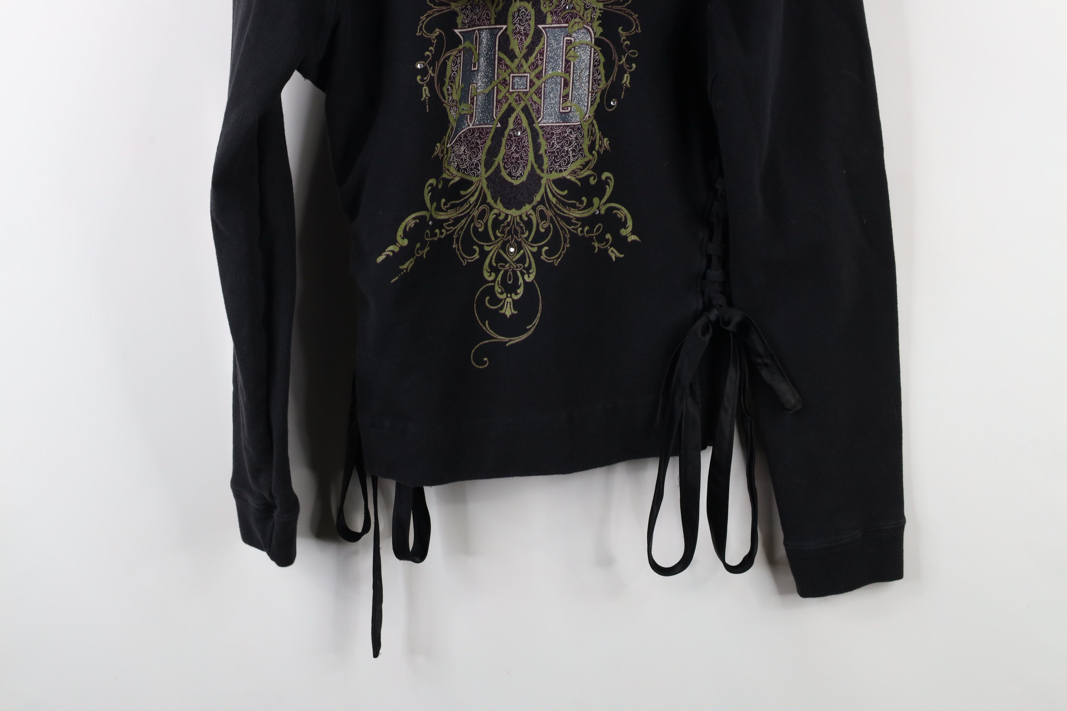 Harley Davidson × Vintage Vintage 90s Harley Davidson Tie Tribal Full Zip Hoodie Black Size M / US 6-8 / IT 42-44 - 13 Thumbnail