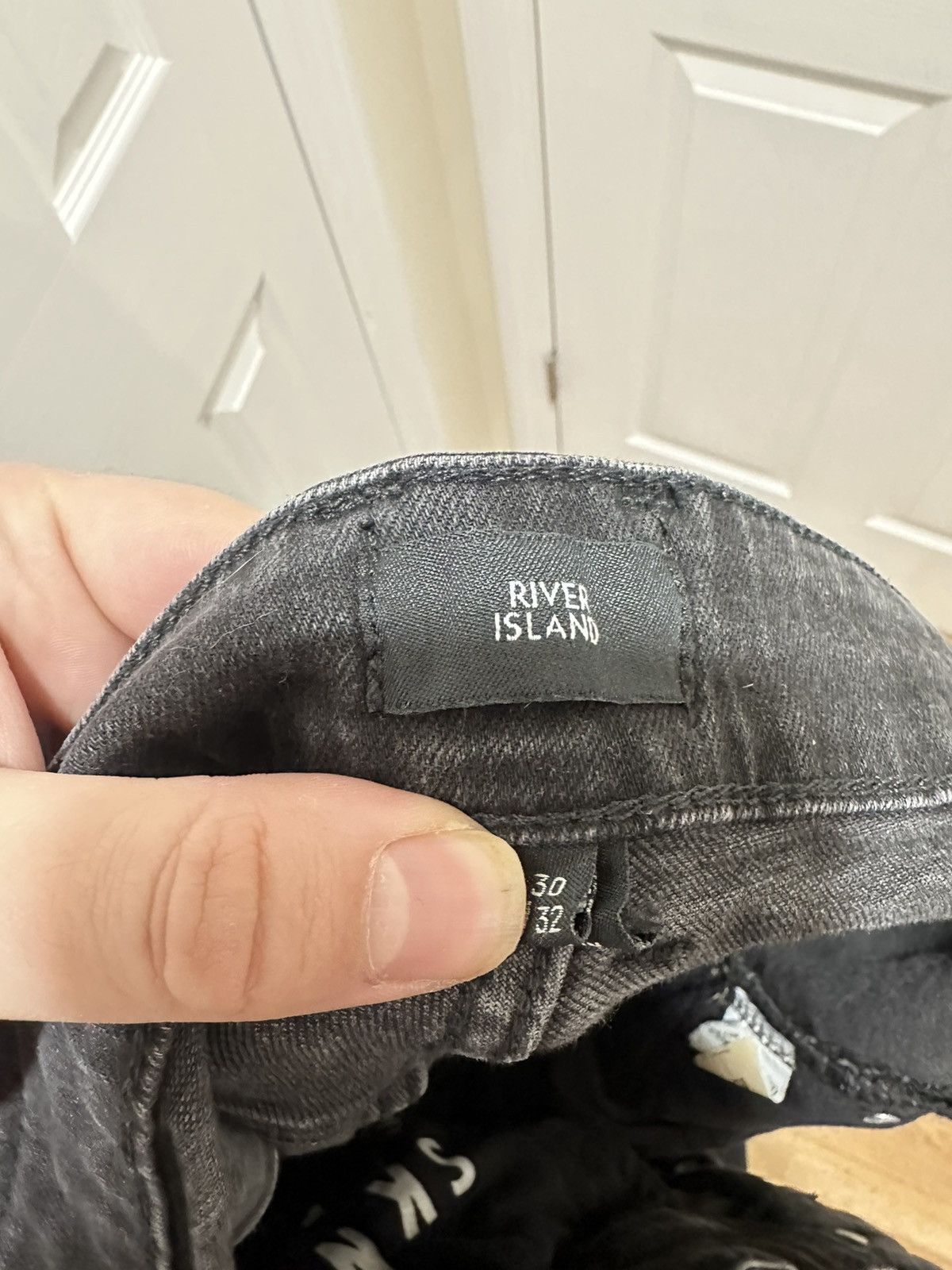 River Island River Island Skinny Stretch “SID” Distressed Jeans - Black Size US 30 / EU 46 - 5 Thumbnail