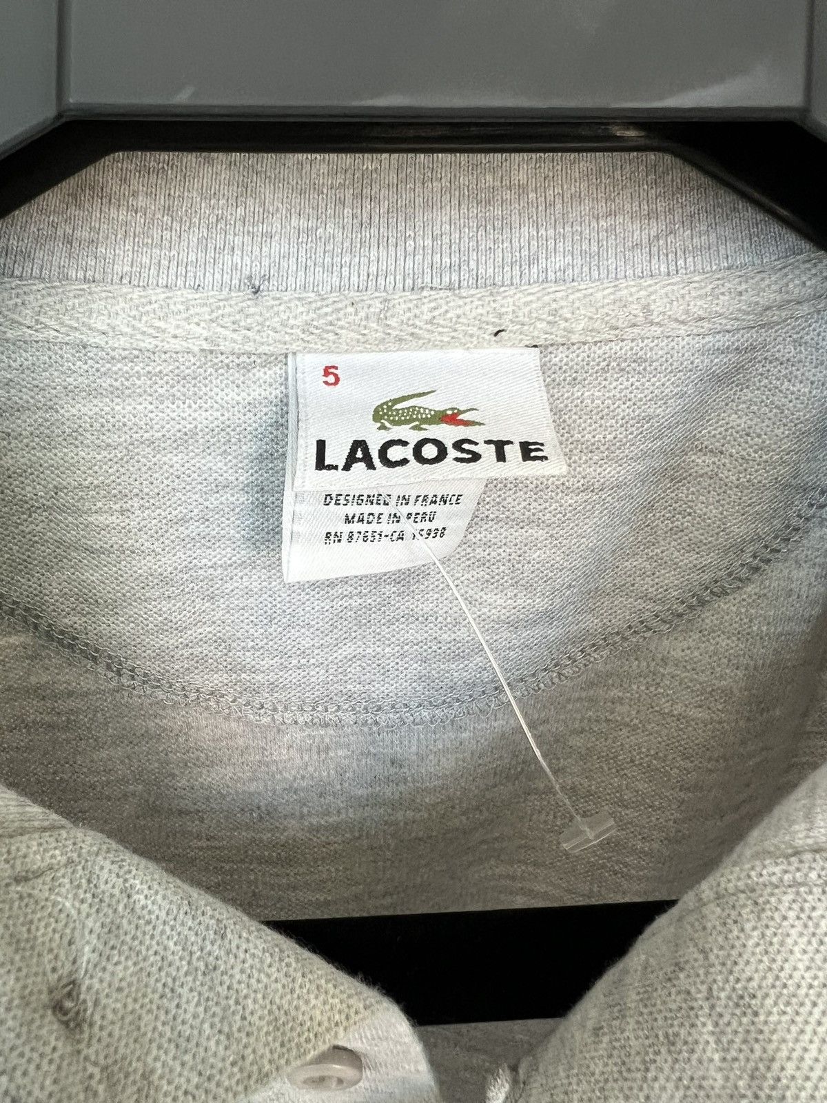 Lacoste Lacoste Grey Polo Size US L / EU 52-54 / 3 - 4 Thumbnail