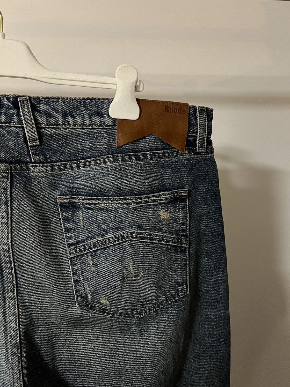 Rhude Rhude distressed straight leg jeans Size US 38 / EU 54 - 3 Thumbnail