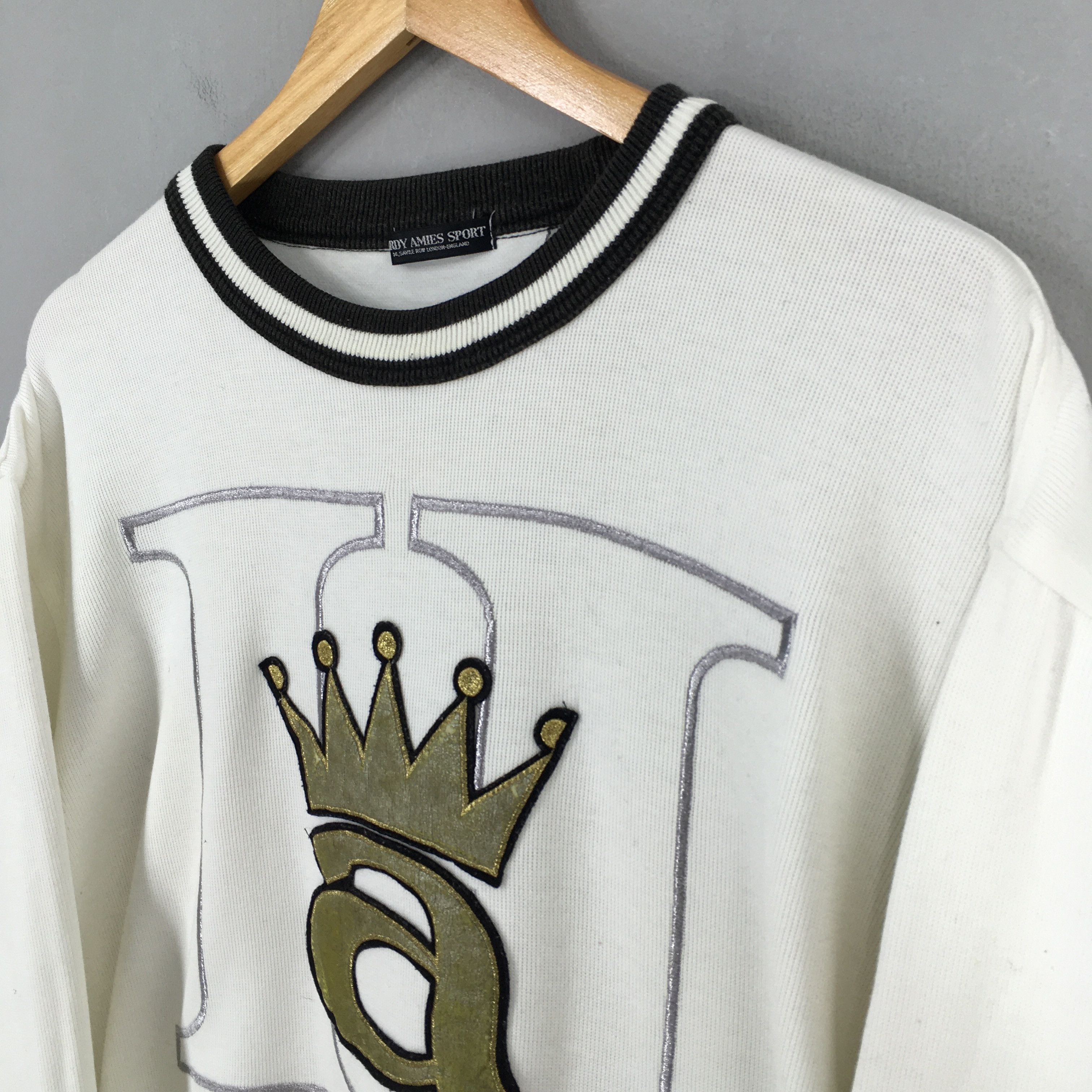 Designer × Hardy Amies × Vintage Vintage Hardy Amies Sport White Sweatshirt Medium Size US M / EU 48-50 / 2 - 3 Thumbnail