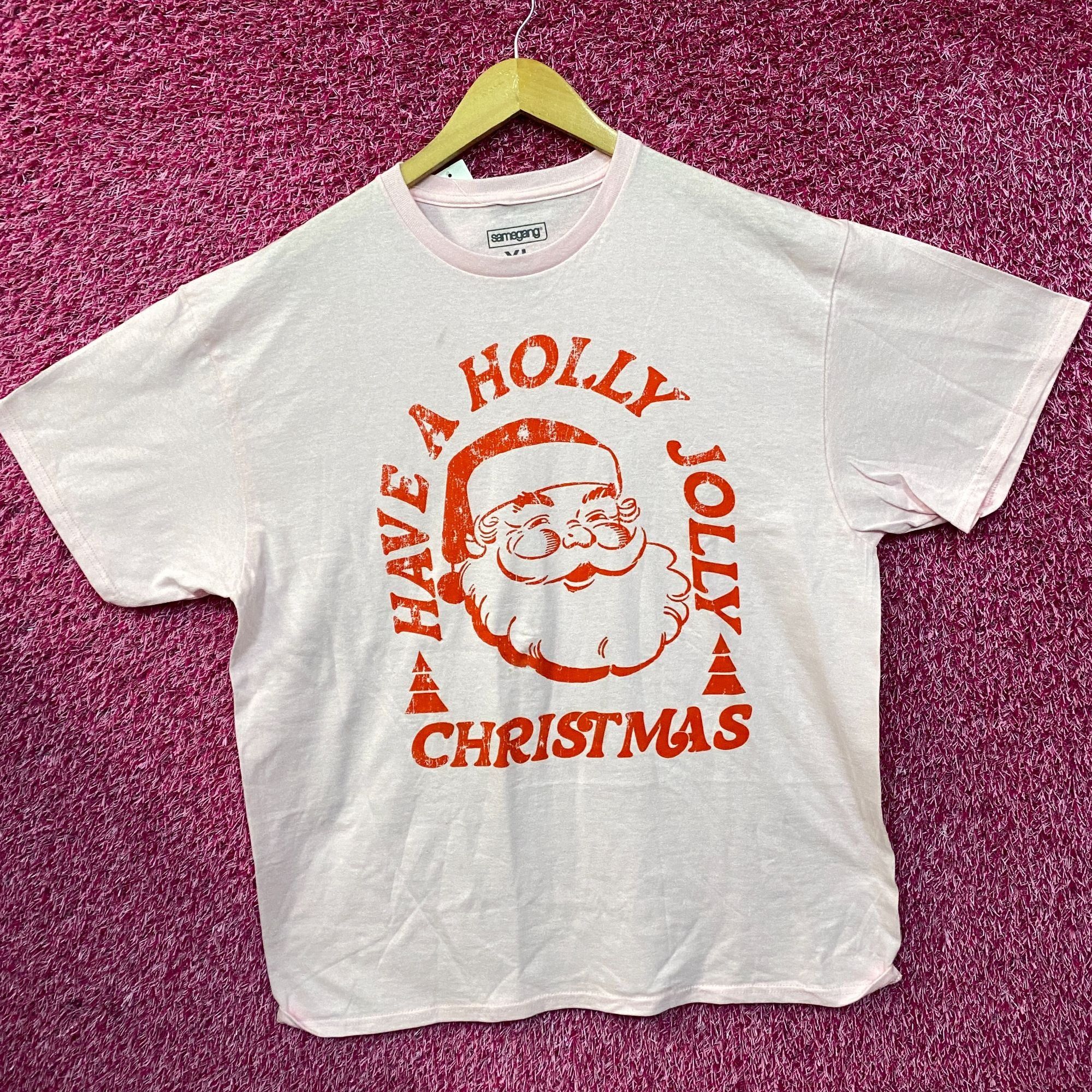 Other Santa Claus Jolly Christmas Vintage Style Pink T-Shirt XL Size US XL / EU 56 / 4 - 3 Thumbnail