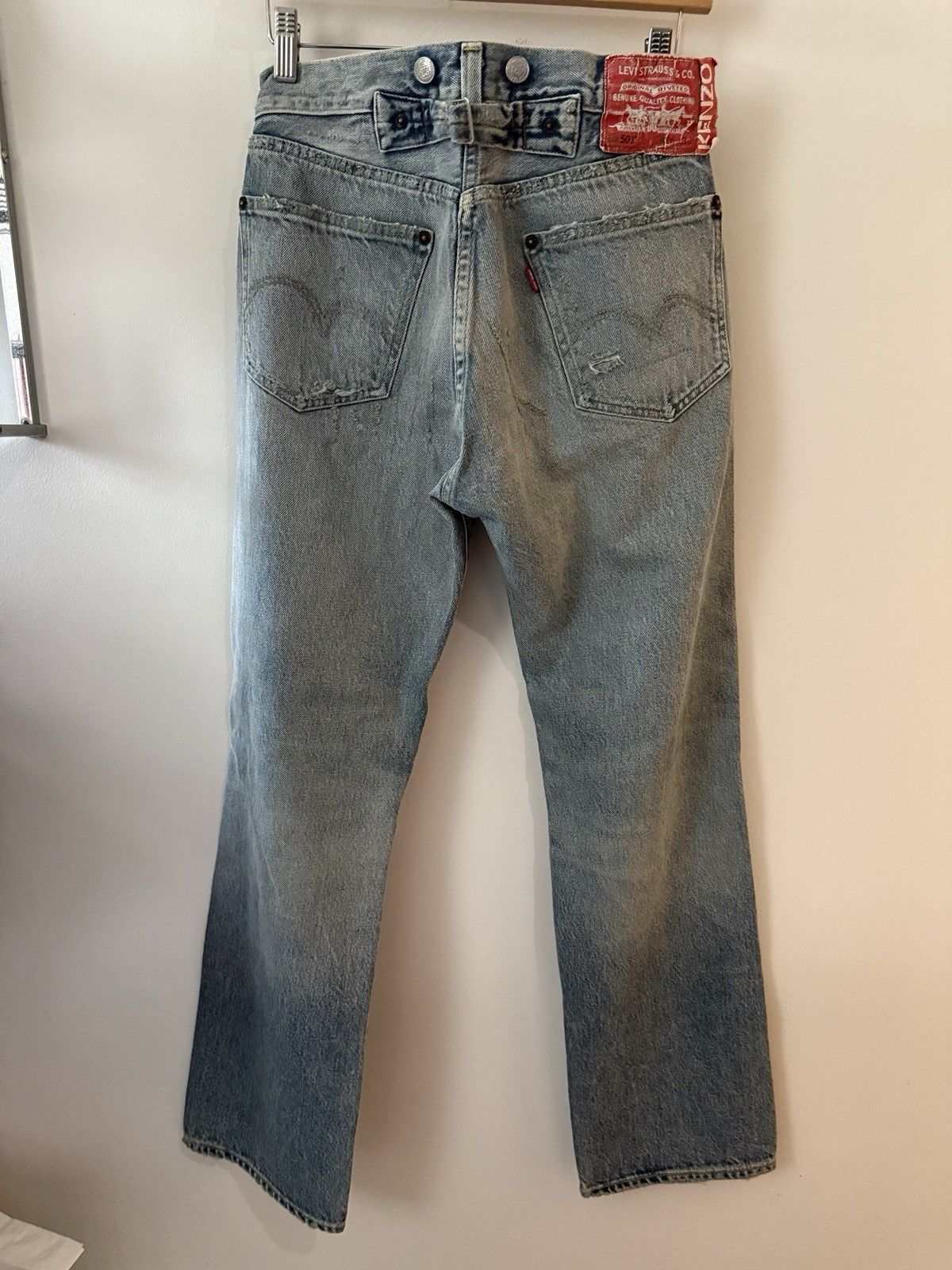 Kenzo × Levi's 501 1933 Distressed Jeans Stone BI Dirty Blue Denim Size 26 Size US 26 / EU 42 - 2 Thumbnail