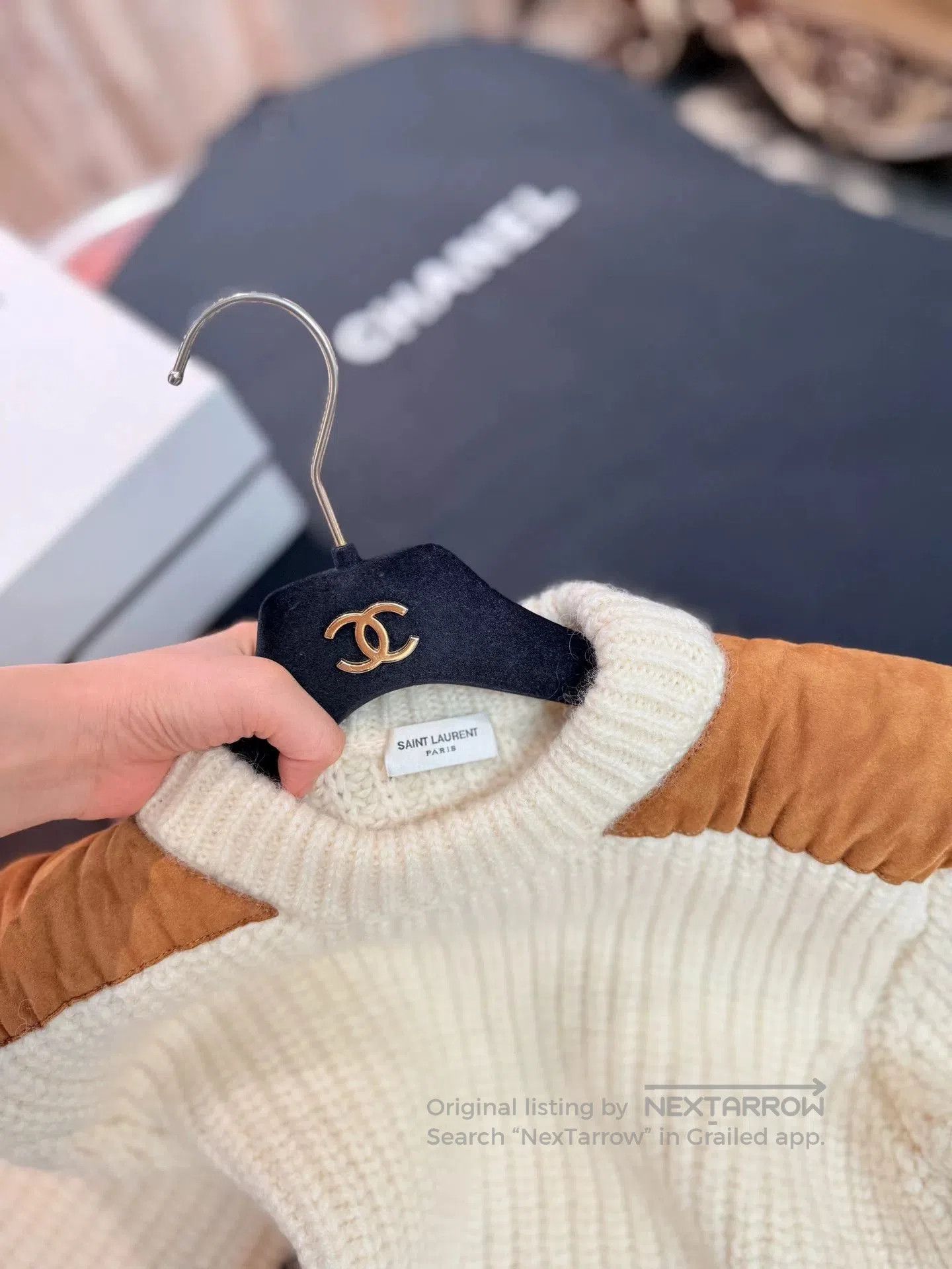 Saint Laurent Paris YSL Oversize Wool Sweater. Size M / US 6-8 / IT 42-44 - 6 Thumbnail