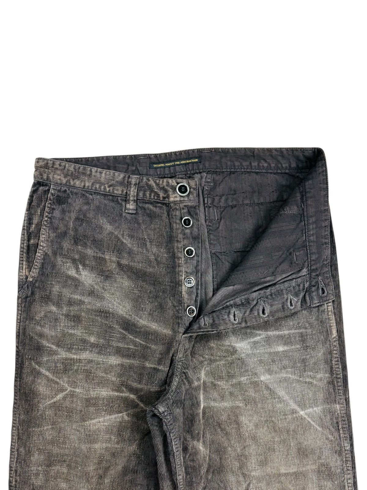 TALKING ABOUT THE ABSTRACTION 2000s Talking About Abstaction Waxed Clawmark Corduroy Pants Size US 29 - 4 Thumbnail