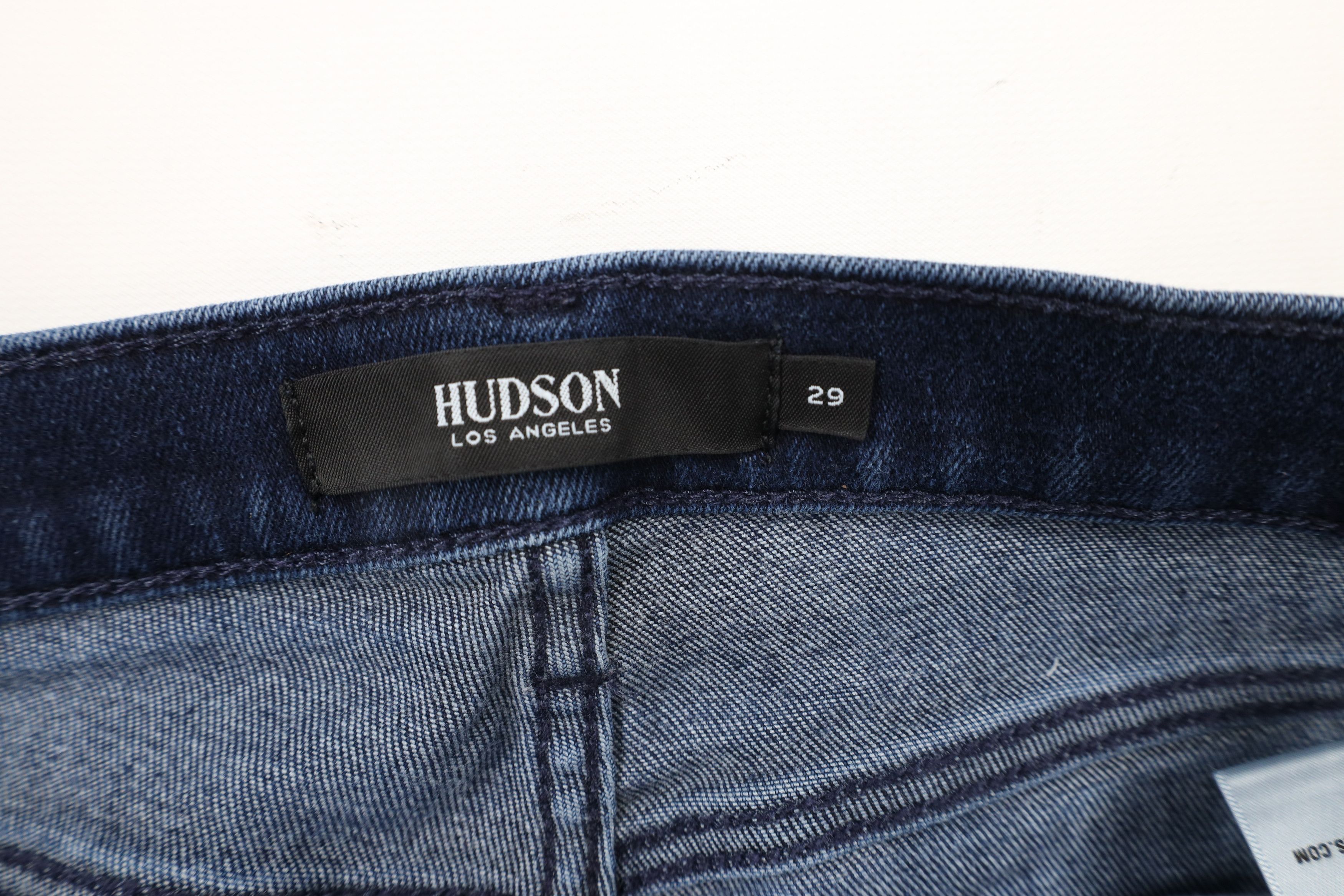 Vintage Hudson Jeans Boyfriend Stretch Denim Jeans Dark Wash Blue Size 29" - 6 Thumbnail
