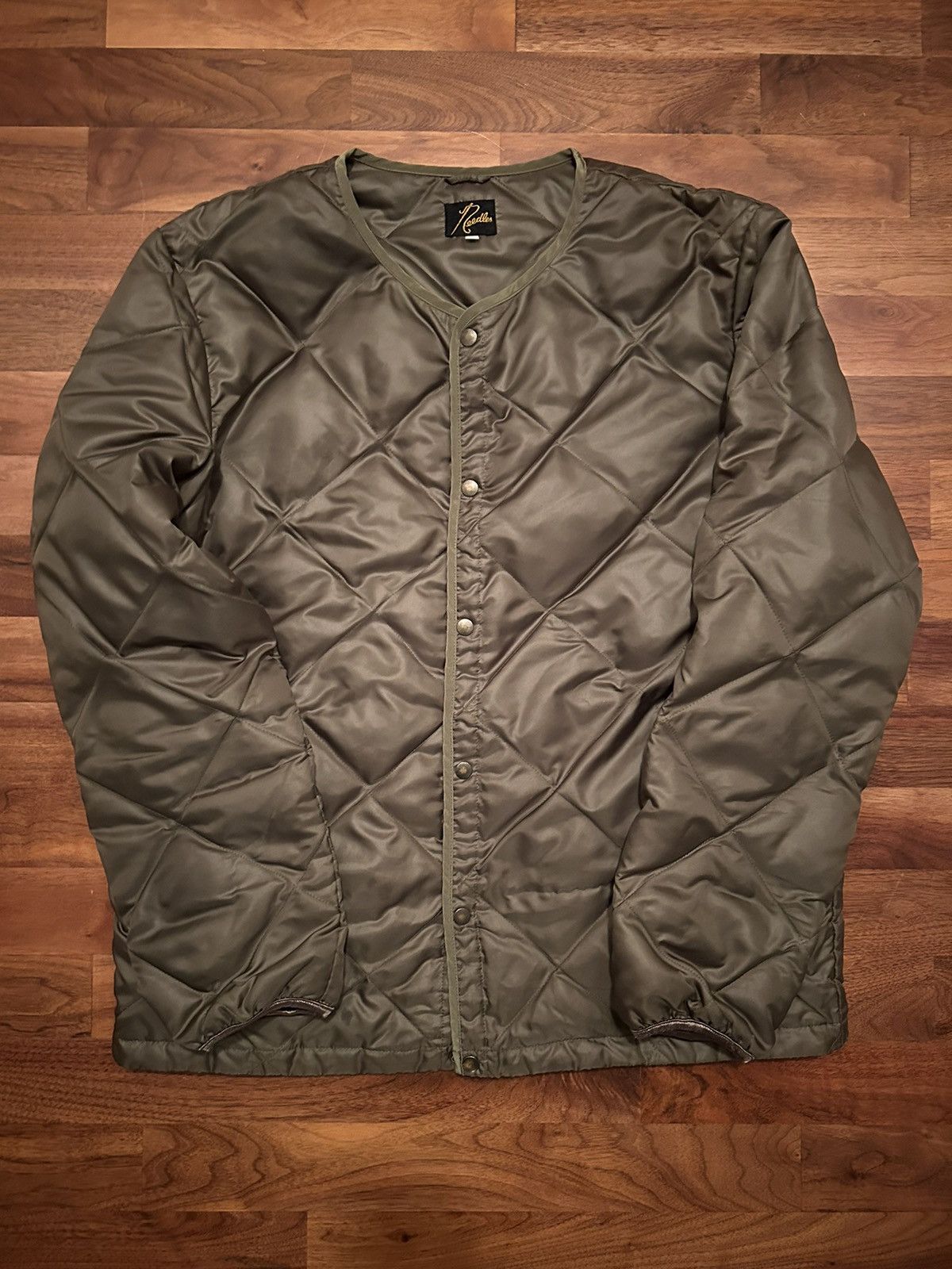 image of Needles Quilted Liner in Green, Men's (Size Medium)