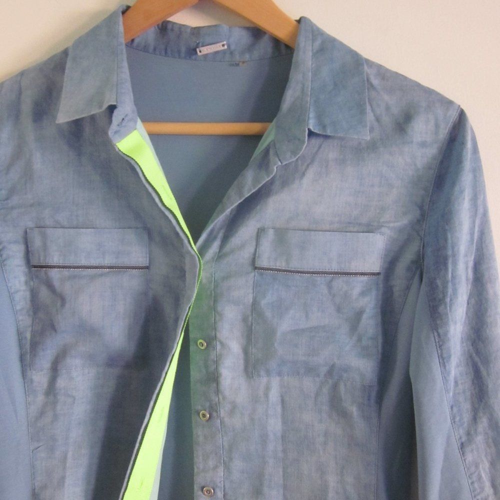 Elie Tahari Elie Tahari Womens Blue Blouse Size S Size S / US 4 / IT 40 - 5 Thumbnail