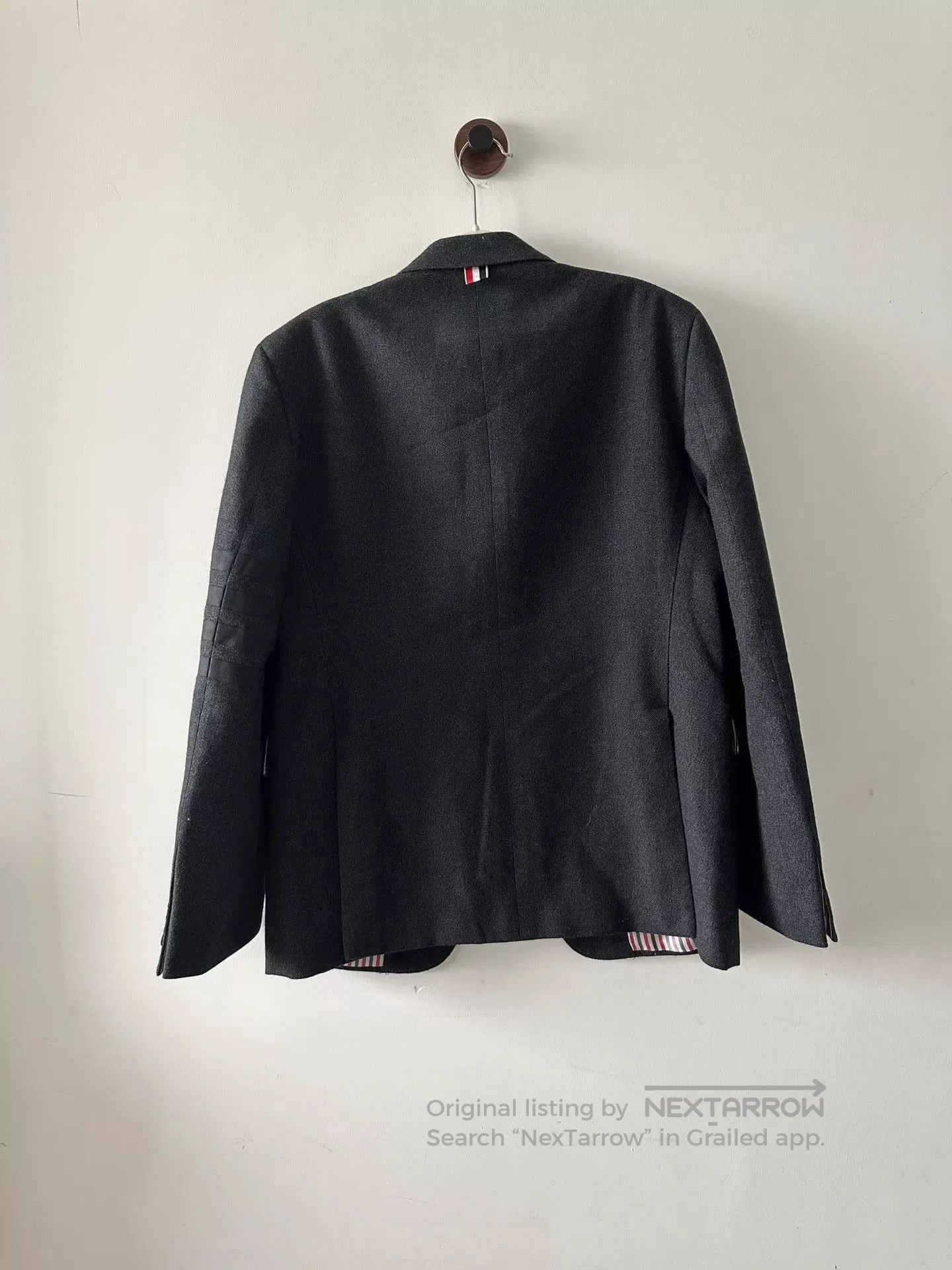 Thom Browne Black Blazer with Striped Sleeves - Size L. Size US L / EU 52-54 / 3 - 2 Thumbnail
