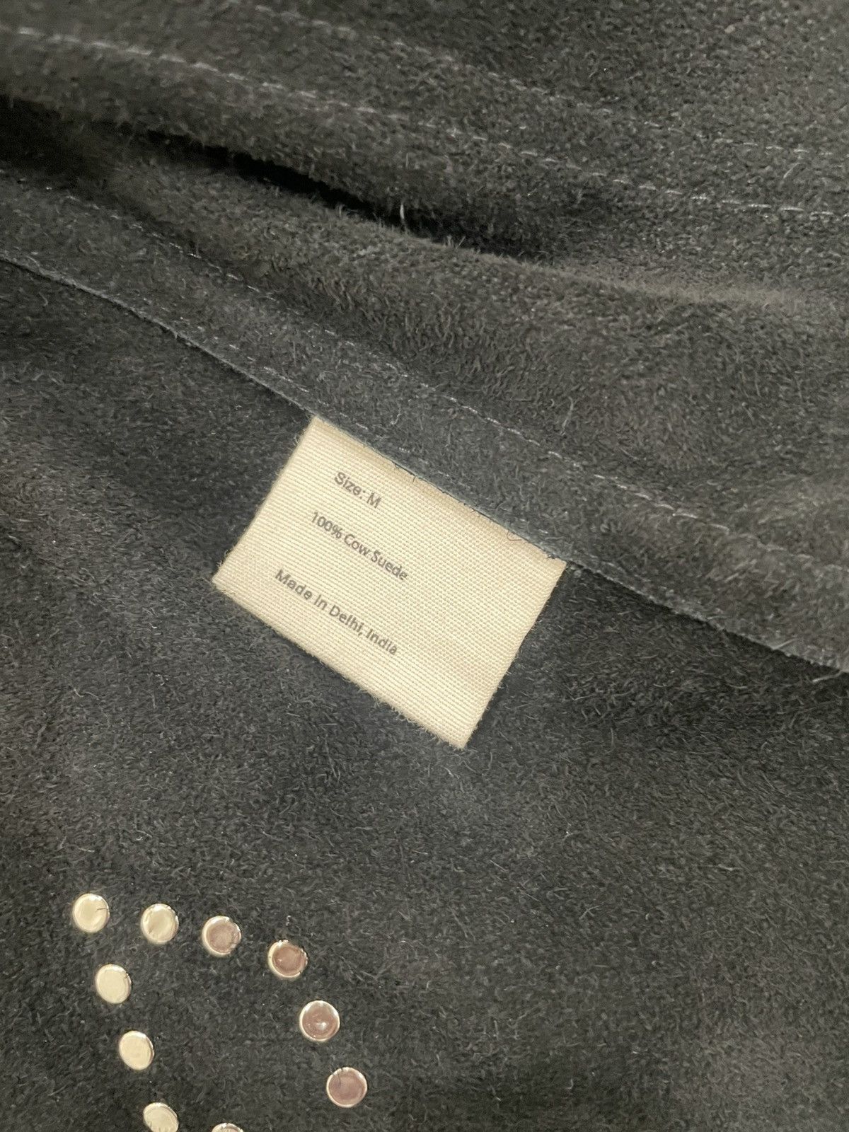 Bode Bode Deck of Cards Leather Suede Jacket - Size Medium Size US M / EU 48-50 / 2 - 5 Thumbnail