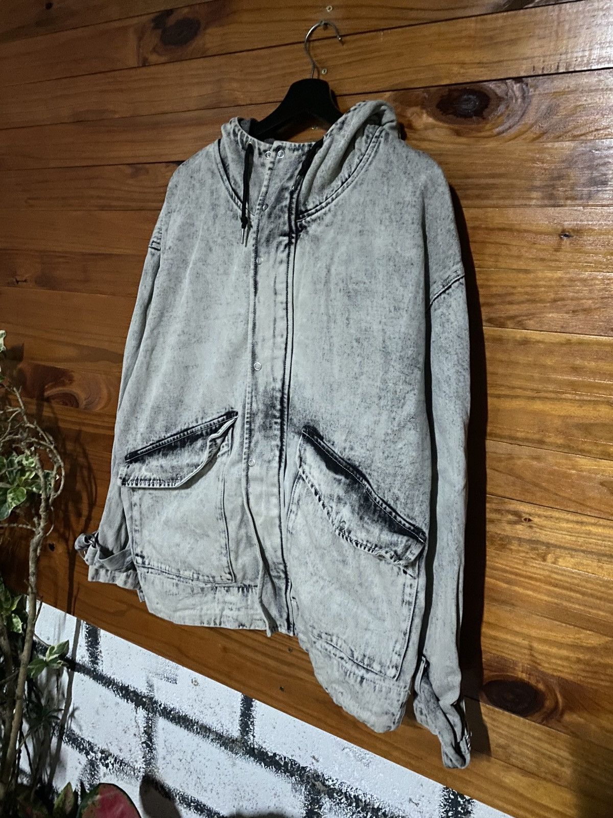 Japanese Brand CLEL Washed Gray Oversized Denim Hooded Jacket – Vintage Size US L / EU 52-54 / 3 - 4 Thumbnail