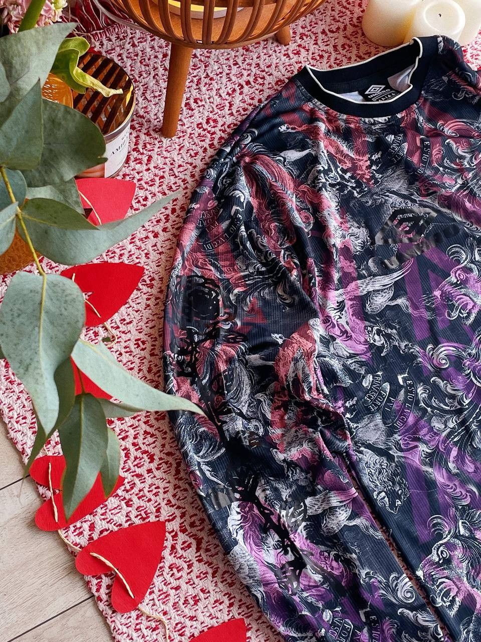 Aries Aries x Umbro Long Sleeve Shirt – Lion & Baroque Print – Size US L / EU 52-54 / 3 - 11 Thumbnail