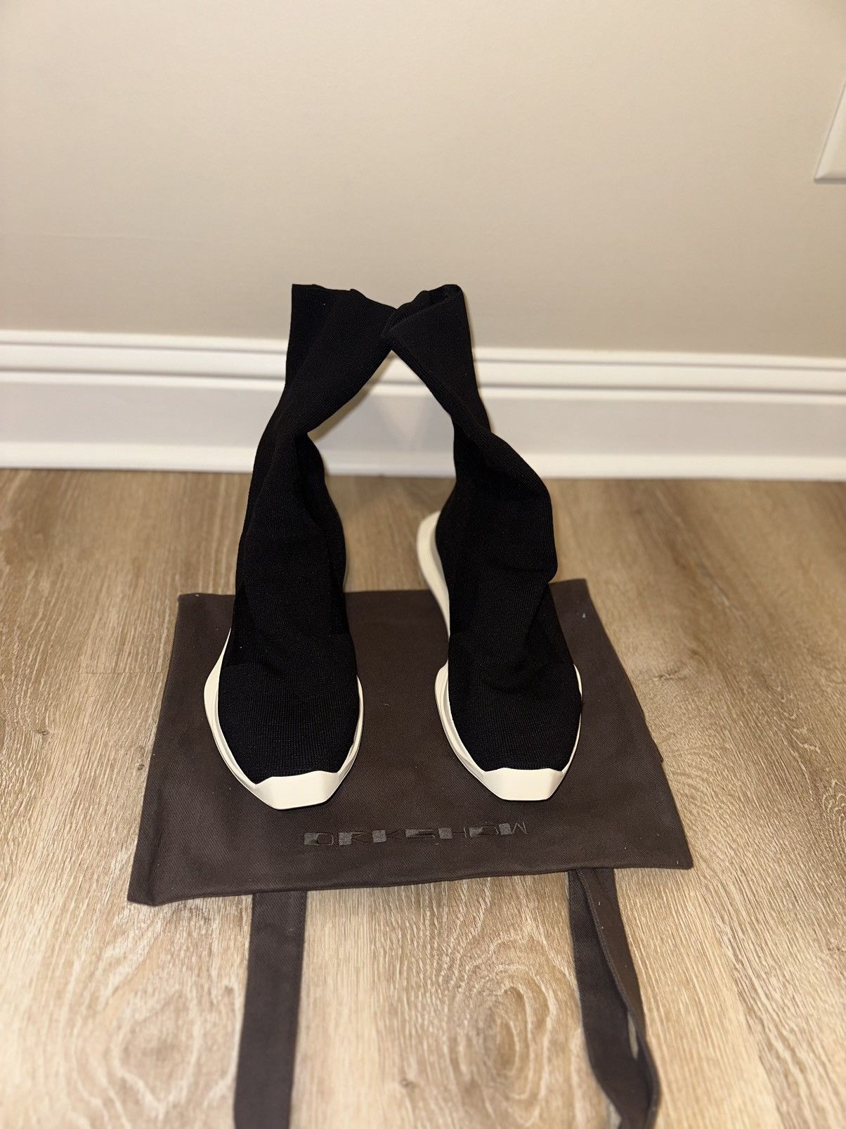 Rick Owens Drkshdw RICK OWENS DRKSHDW RUNNER STRETCH SOCK LOW Size US 10 / EU 43 - 3 Thumbnail