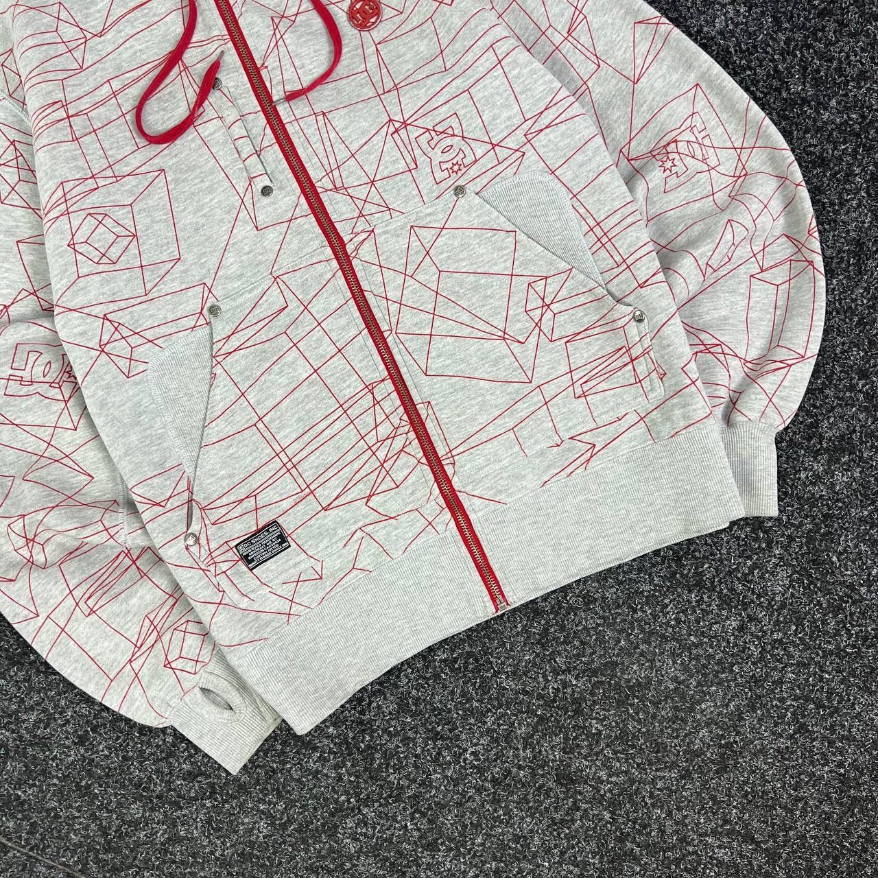 DC Full Zip Hoodie Dc Vintage Y2k Style Rare Over Print Crazy Size US S / EU 44-46 / 1 - 4 Thumbnail