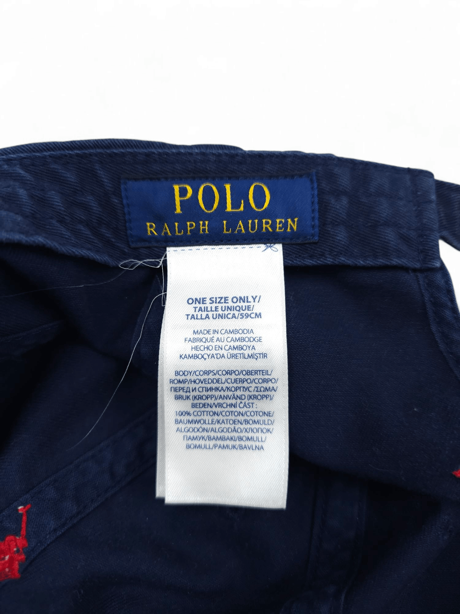 Polo Ralph Lauren 💎 90's Vintage Ralph Lauren Logo Strapback Navy Hat Cap Y2K Size ONE SIZE - 6 Thumbnail
