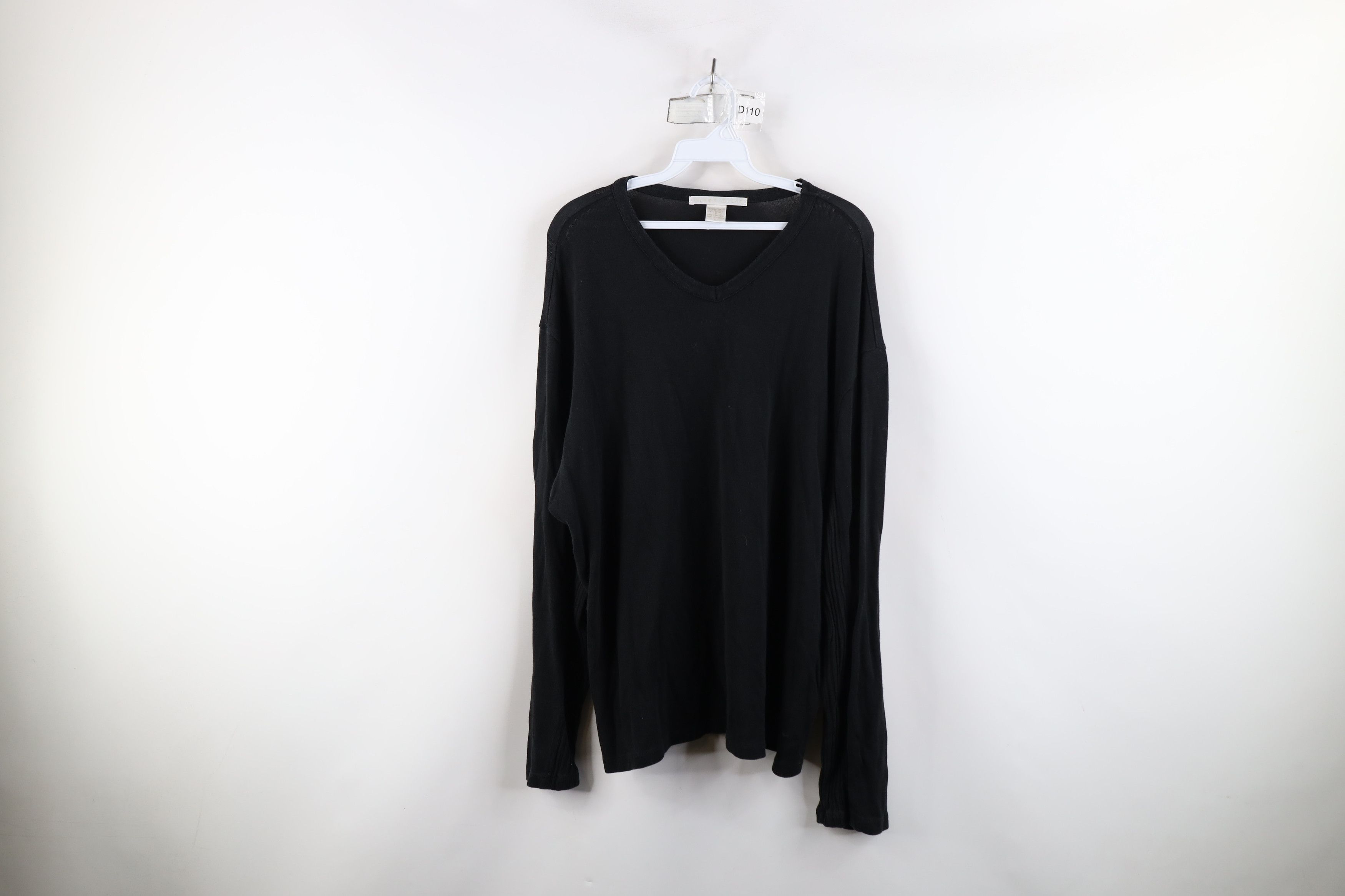 Vintage Vintage 90s Streetwear Lightweight Ribbed Knit Sweater Black Size US XL / EU 56 / 4 - 1 Thumbnail
