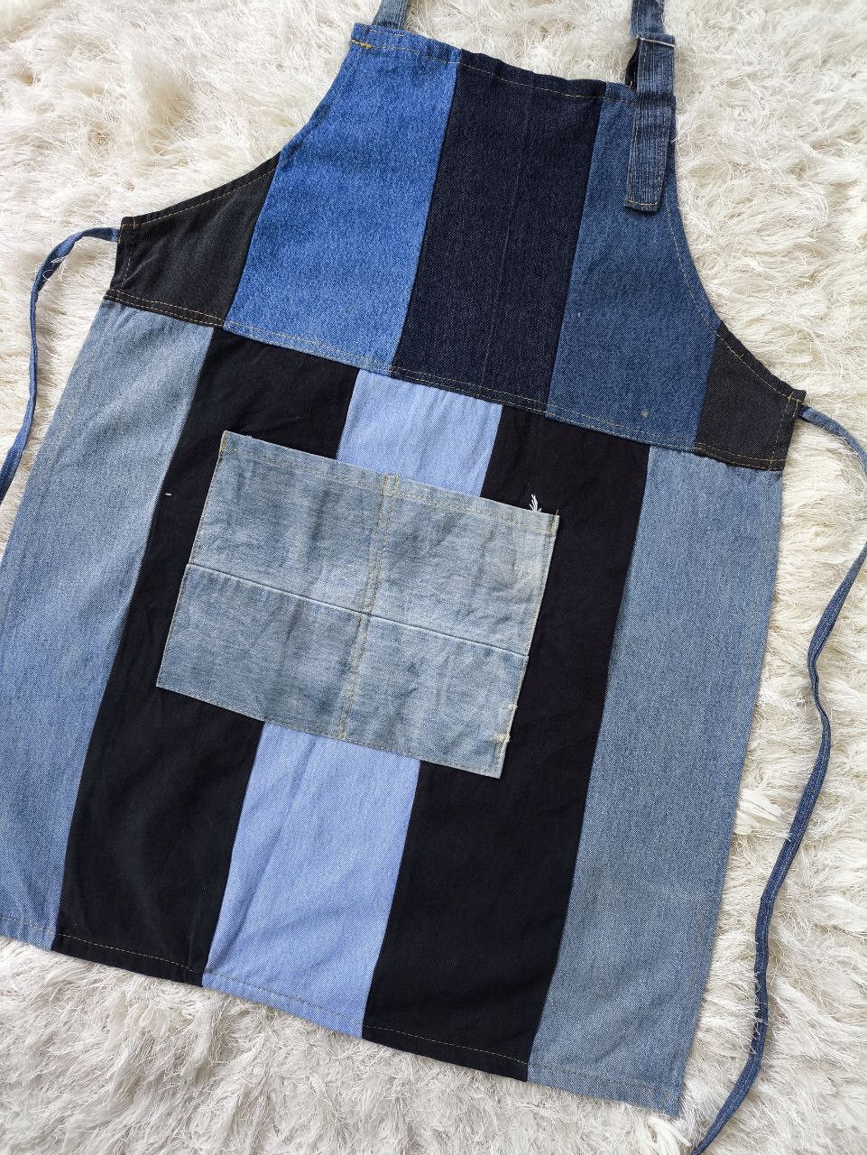 Japanese Brand Japan Brand Denim Patchwork Apron Size ONE SIZE - 2 Thumbnail