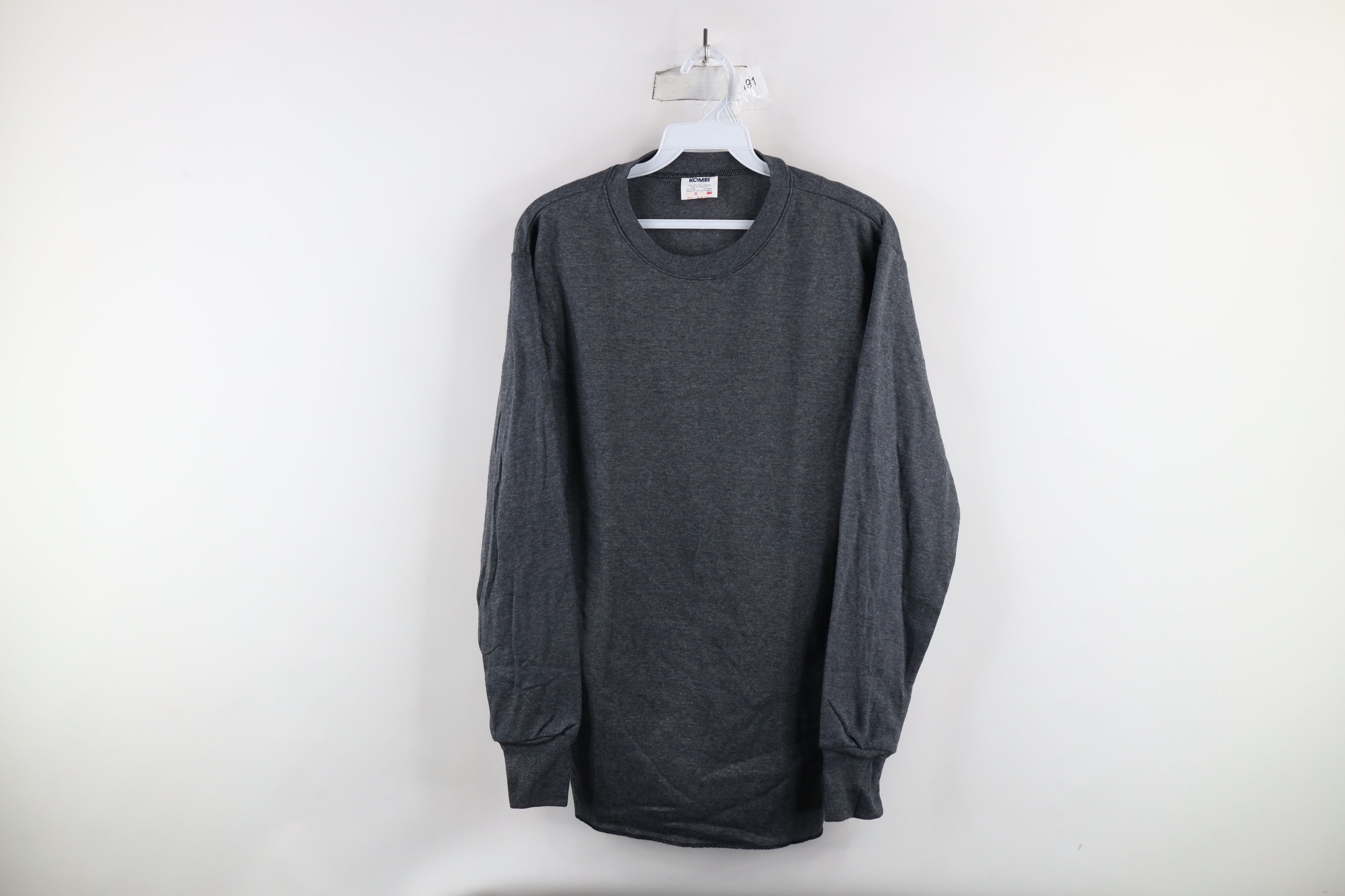Vintage Vintage 90s Streetwear Long Sleeve T-Shirt Heather Gray Size US M / EU 48-50 / 2 - 1 Thumbnail