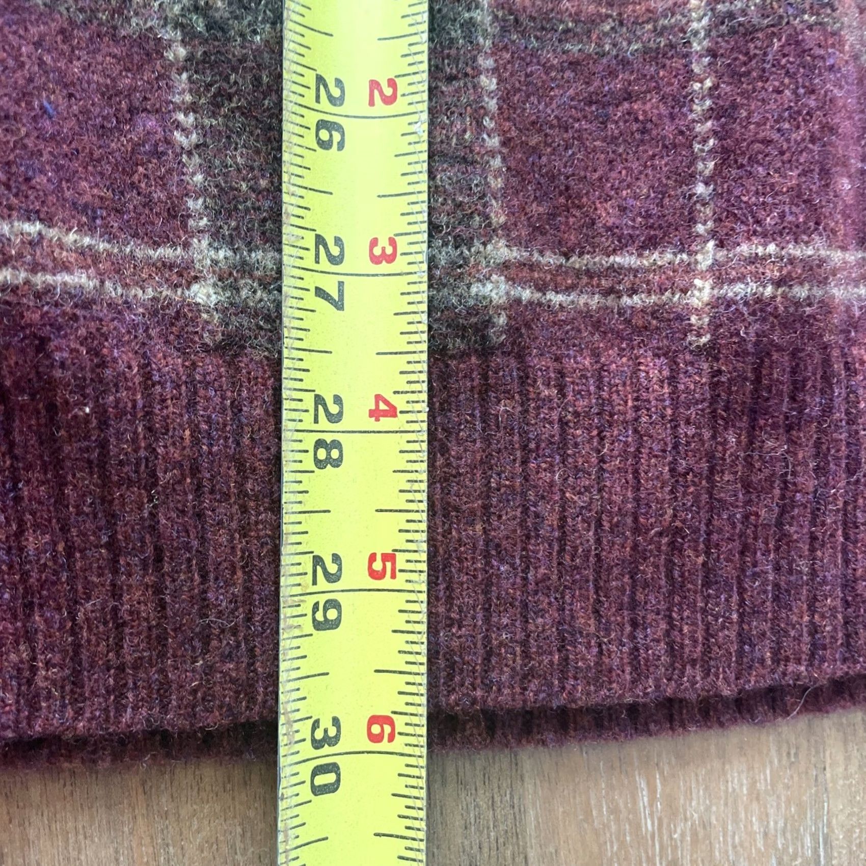 Brooks Brothers VINTAGE Brooks Brothers Sweater Men XL Plaid Crew Neck Pullover 100% Scottish Lambswool Red Knit Wool Long Sleeve Size US XL / EU 56 / 4 - 5 Thumbnail