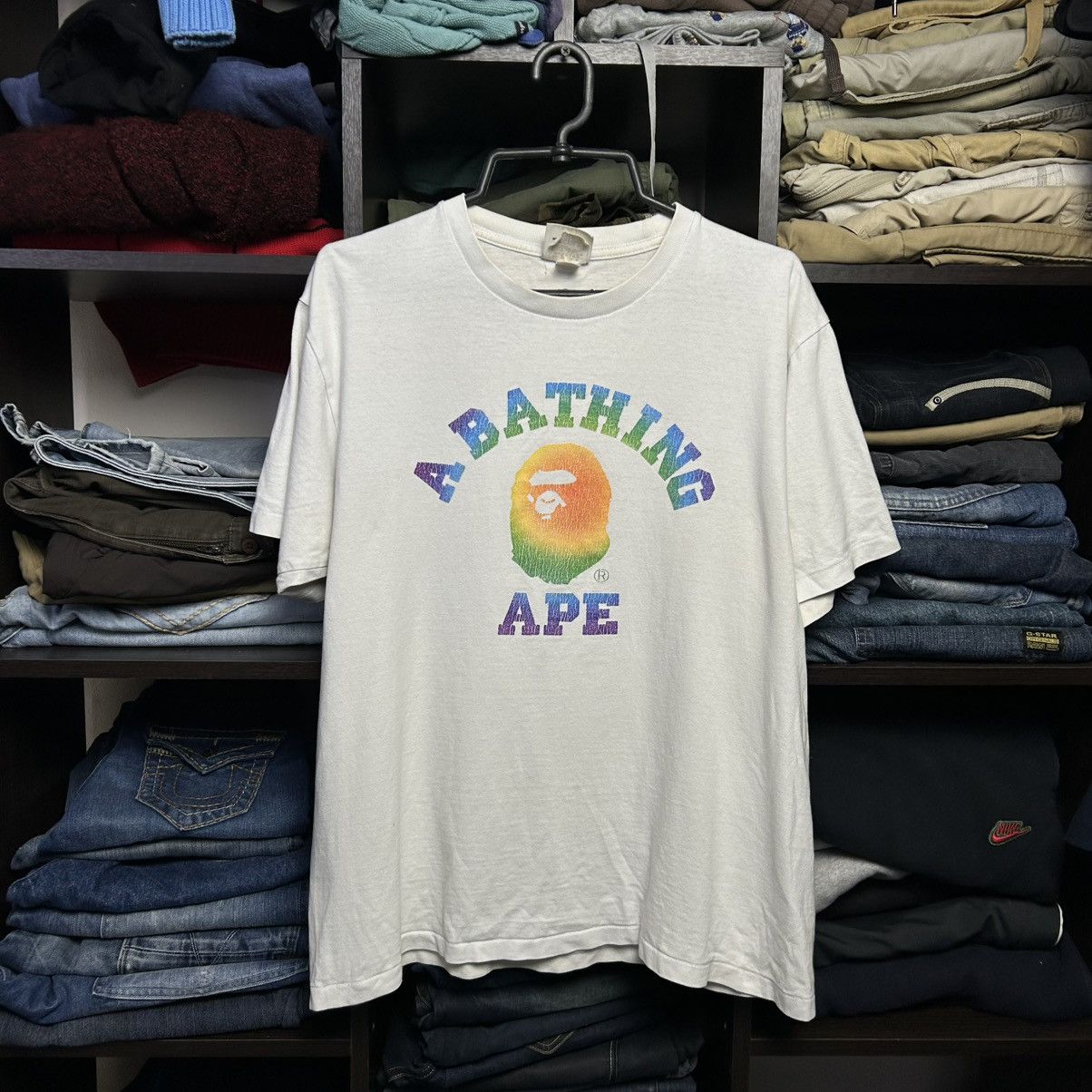 Bape Designer A Bathing Ape bape big graphic logo y2k opium tee Size US L / EU 52-54 / 3 - 1 Thumbnail
