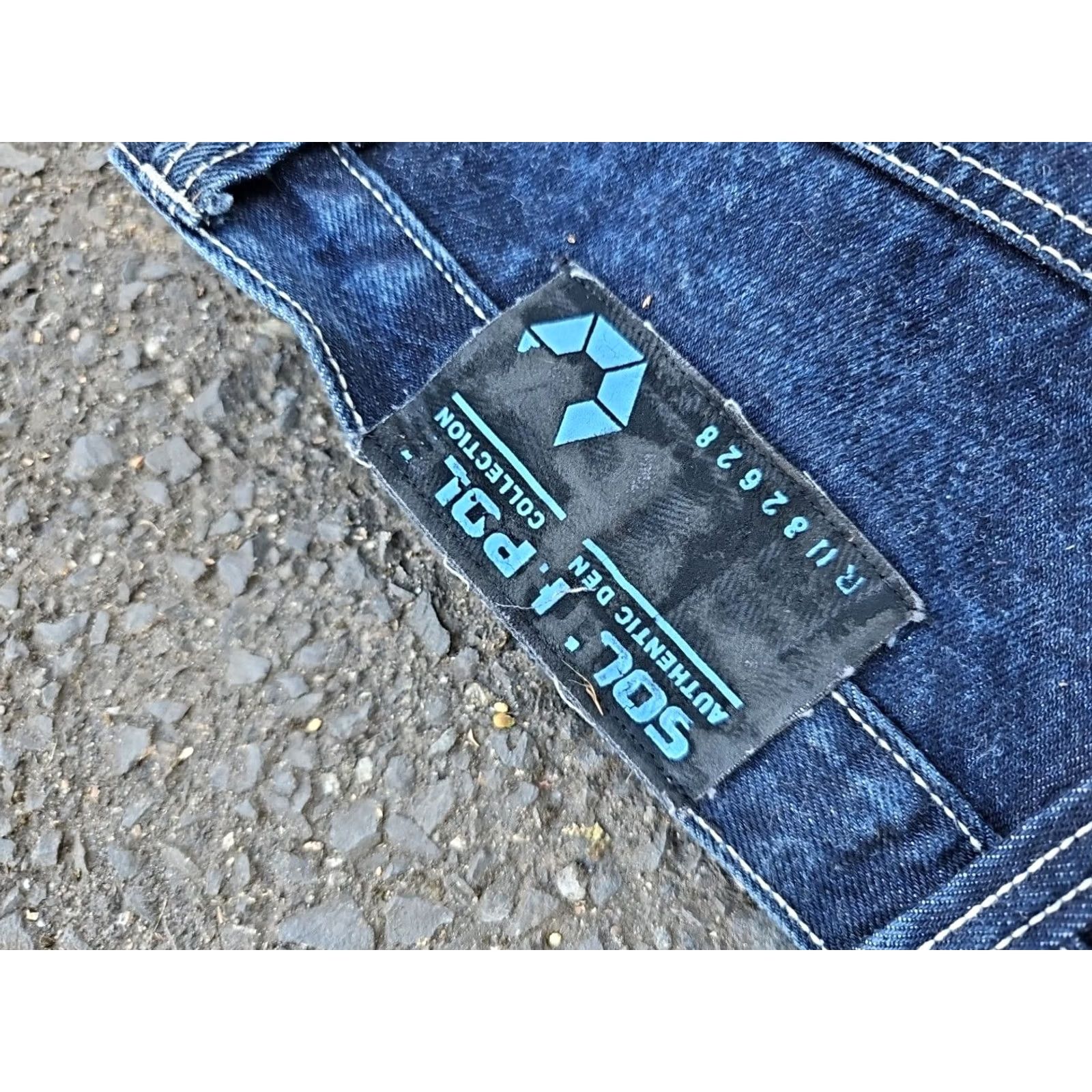 Southpole VINTAGE Southpole Jeans Wide Leg 38x32 Denim Blue 90s Grunge Hip Hop Logo Distressed Relaxed Men's Jeans Size US 38 / EU 54 - 5 Thumbnail