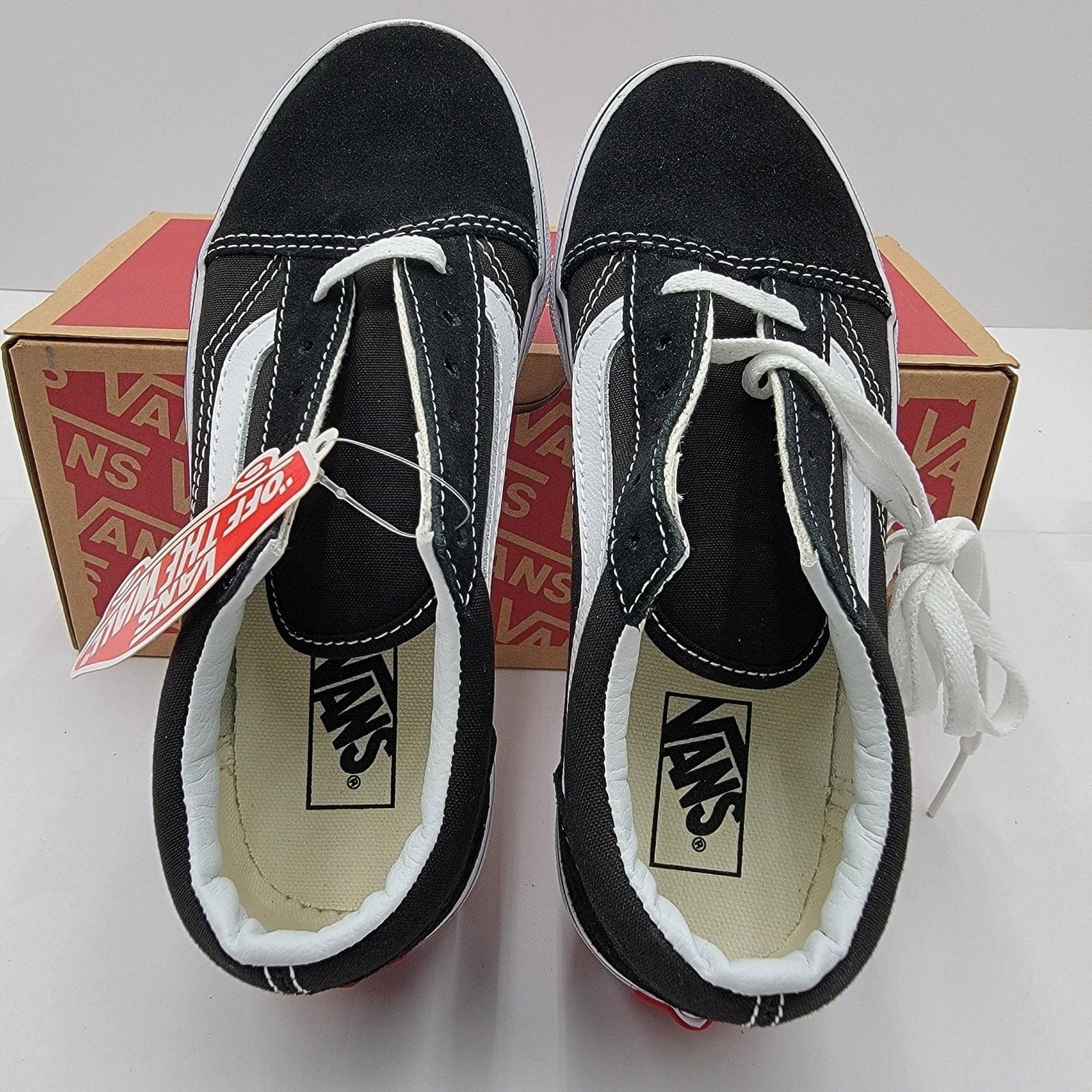 Vans Vans Old Skool Shoes Kids Size 2.5 Classic Skate Black/White Size US 4 / IT 34 - 6 Thumbnail