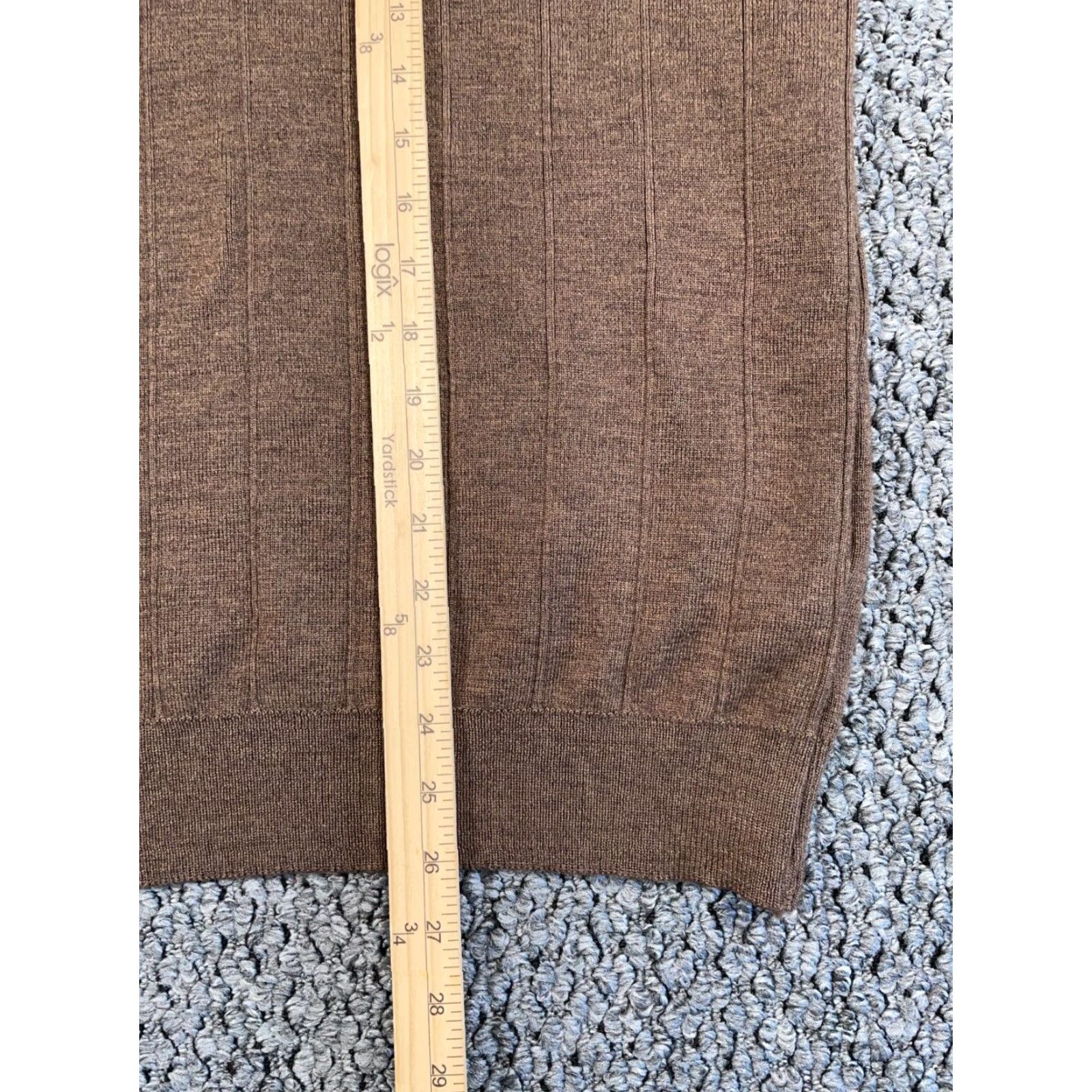 Vintage VINTAGE Monte Carlo Wool V-Neck Sweater Vest Men Adult Large 44 Brown Lightweight Knit 80s 90s Preppy Retro Vest Mens Size US L / EU 52-54 / 3 - 7 Thumbnail