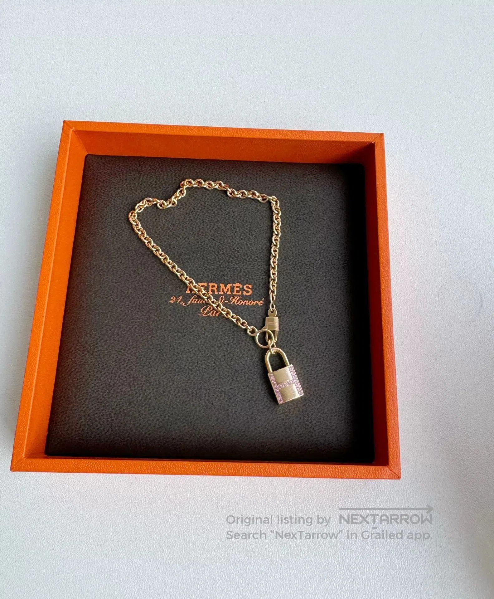 Hermes Hermes Amulette Cadenas Rose Gold Bracelet. Size ONE SIZE - 2 Thumbnail