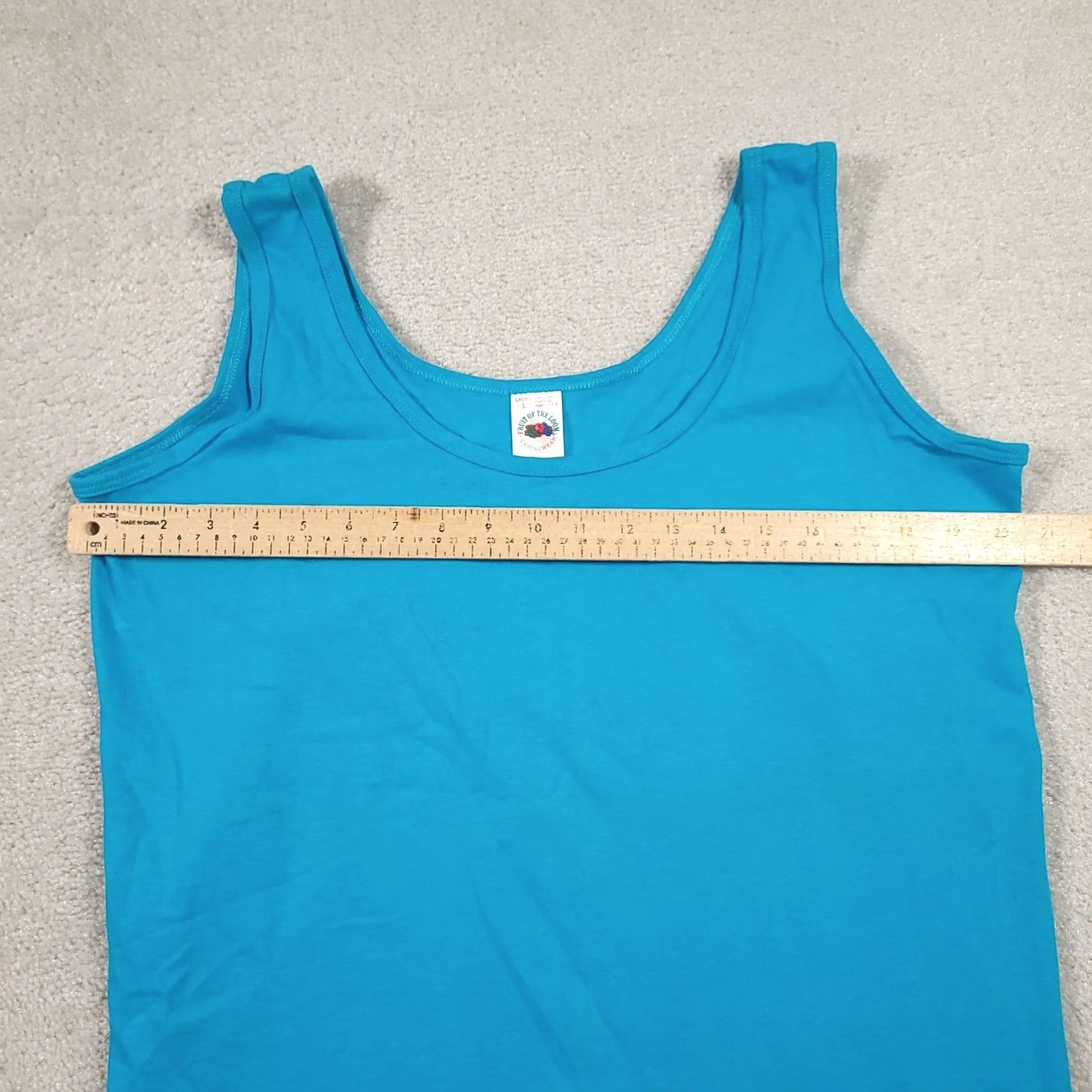 Fruit Of The Loom VINTAGE Fruit of the Loom Tank Top Blue 100% Cotton Large USA Women’s 90s 80s Tank Shirt Sleeveless Knit Crew Neck T-Shirt Size L / US 10 / IT 46 - 3 Thumbnail