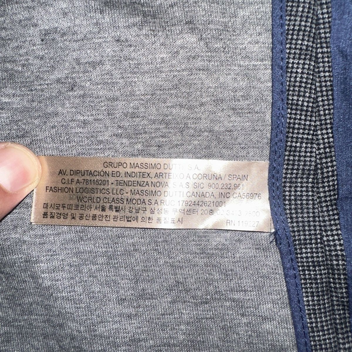 Massimo Dutti Massimo Dutti Hooded Blazer Men’s Navy & Grey Size M-L 42 Size 42S - 6 Thumbnail