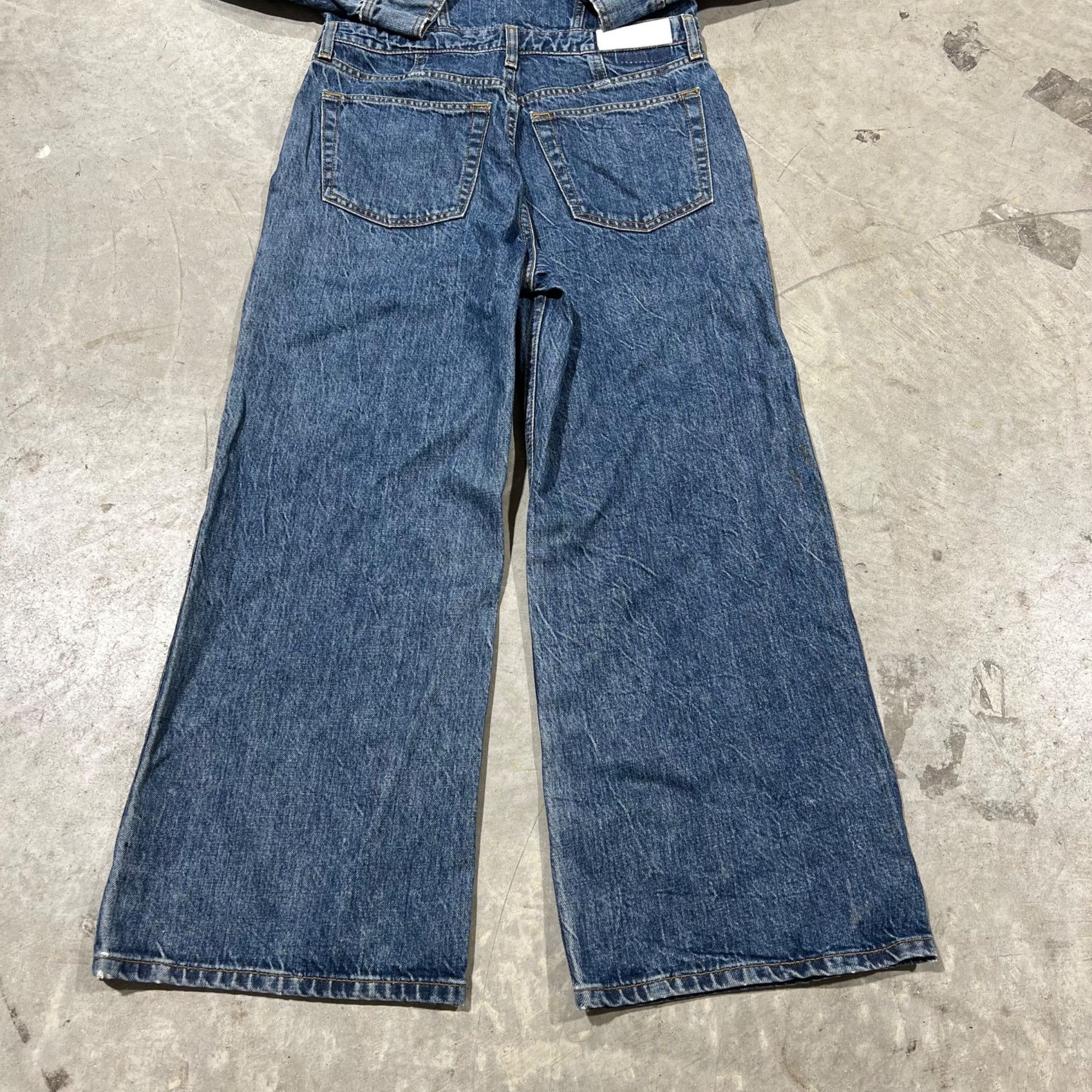 RE/DONE NWT RE/DONE WIDE LEG JUMPSUIT RUSTIC INDIGO SZ 25 Size 25" / US 0 / IT 36 - 5 Thumbnail