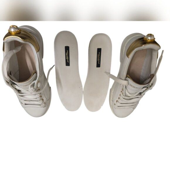 Dolce & Gabbana DOLCE & GABBANA Portofino Embellished Sneakers Size Size US 8 / IT 38 - 10 Thumbnail