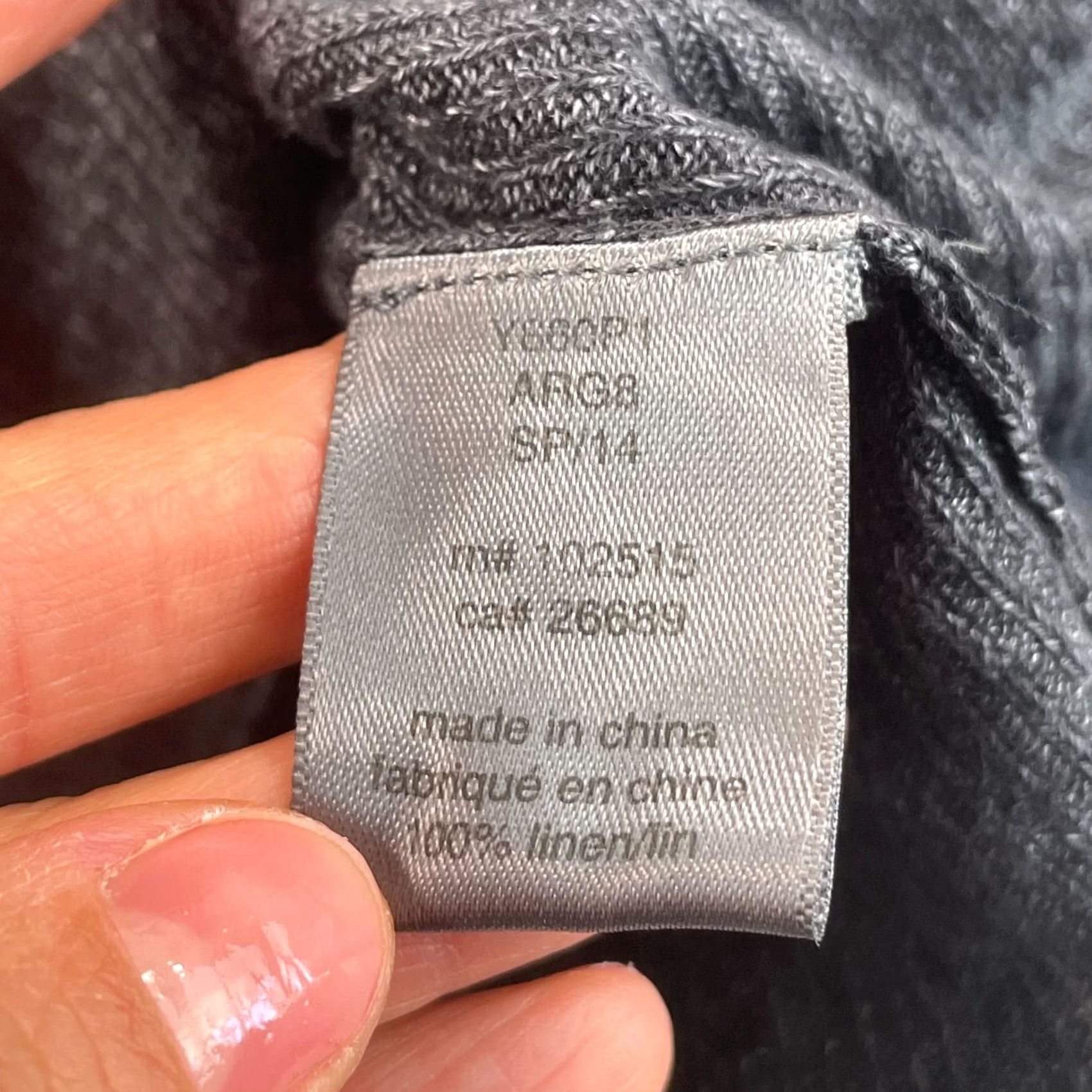 John Varvatos John Varvatos Collection Sweater Men 2XL Grey Designer Henley 100% Linen Size US XXL / EU 58 / 5 - 6 Thumbnail