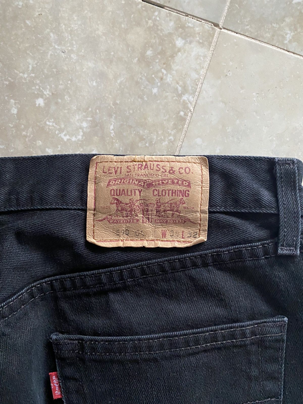 Levi's Vintage Levis Baggy 590 Jeans Made in Usa 2000s Y2K Black Size US 34 / EU 50 - 14 Thumbnail