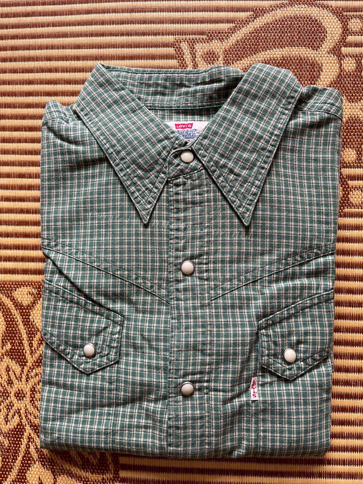 Levi's Vintage Clothing Levi's LVC Green Plaid Long-Sleeve Shirt L Size US L / EU 52-54 / 3 - 1 Thumbnail